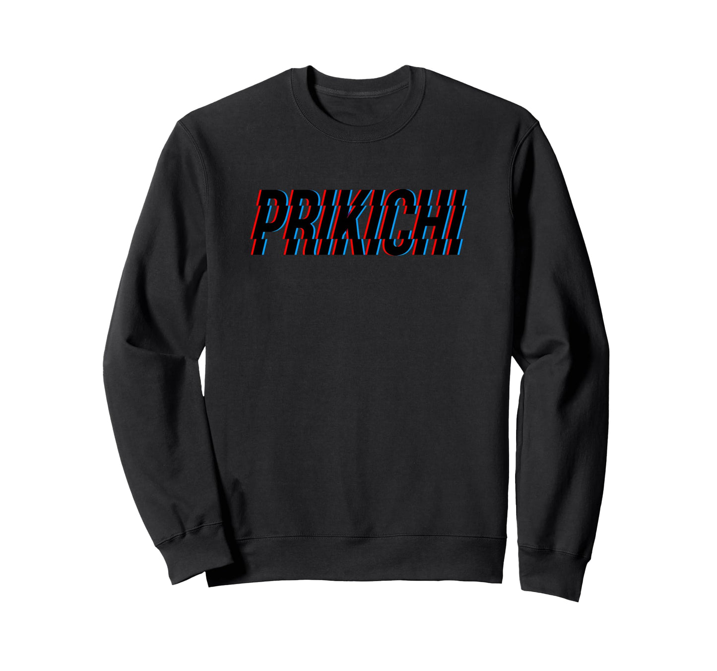 Prikichi Glitch Anaglyph 3D 80S Sweatshirt - Novelty Apparel for Adults - T-Shirt, Sweatshirt, Hoodie