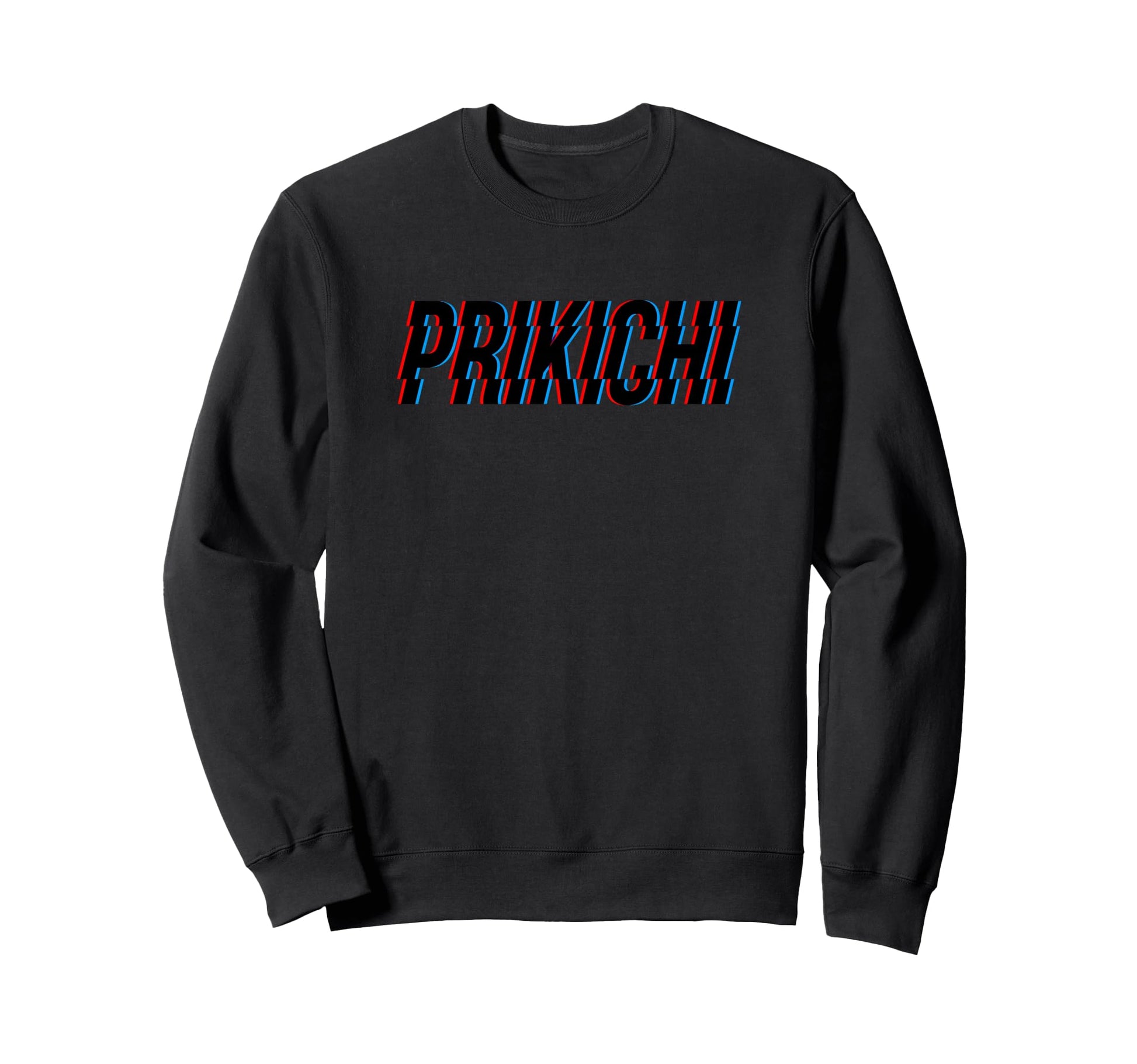 Prikichi Glitch Anaglyph 3D 80S Sweatshirt - Novelty Apparel for Adults - T-Shirt, Sweatshirt, Hoodie