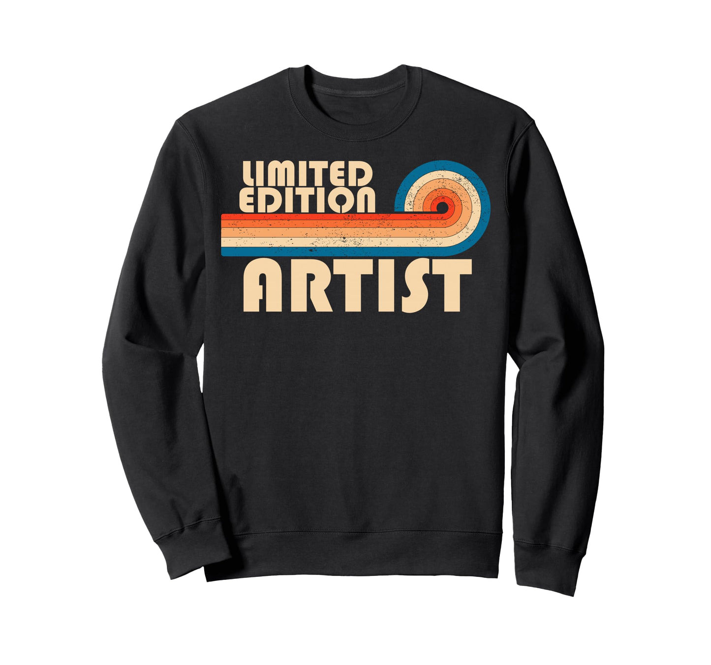 Artist 70S 80S Sunset Stripe Sweatshirt - Unique Graphic Unisex - T-Shirt, Sweatshirt, Hoodie