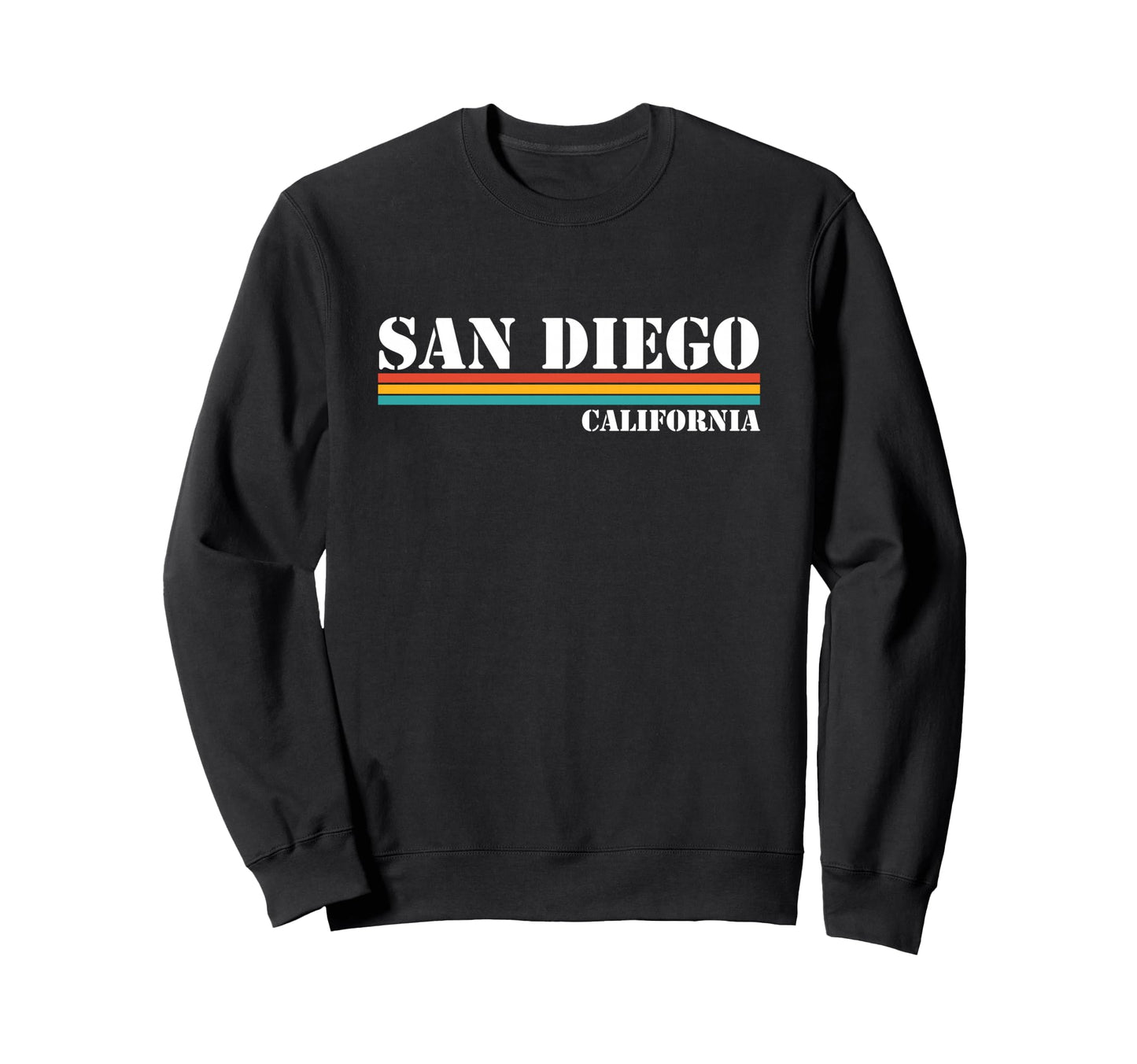 San Diego California Stripes Sweatshirt - Novelty Apparel Unisex - T-Shirt, Sweatshirt, Hoodie