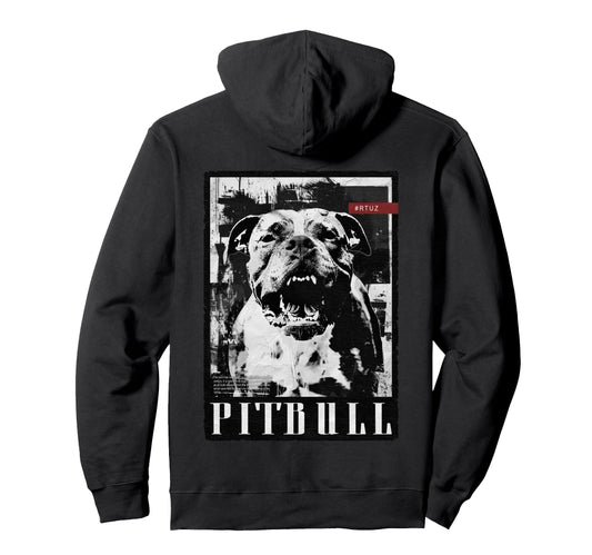 Back Y2K Streetwear Dog Pit Bull Hoodie - Unique Graphic for Adults - T-Shirt, Sweatshirt, Hoodie