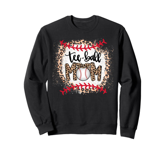 Ball Mom Leopard Baseball Funny Sweatshirt - Trendy Graphic for Adults - T-Shirt, Sweatshirt, Hoodie