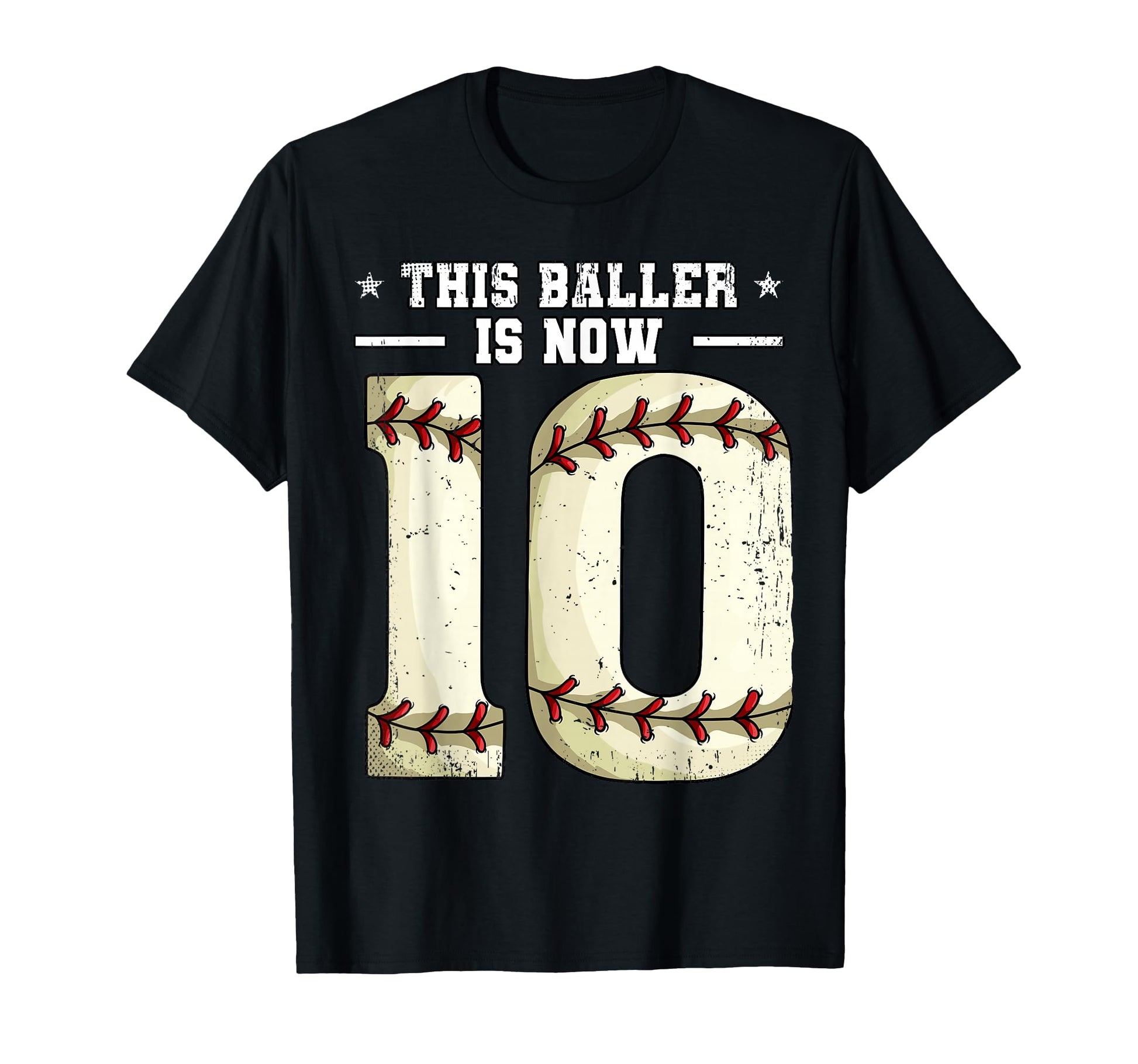 10Th Birthday Baseball This Baller T-Shirt - Aesthetic Graphic Men Women - T-Shirt, Sweatshirt, Hoodie