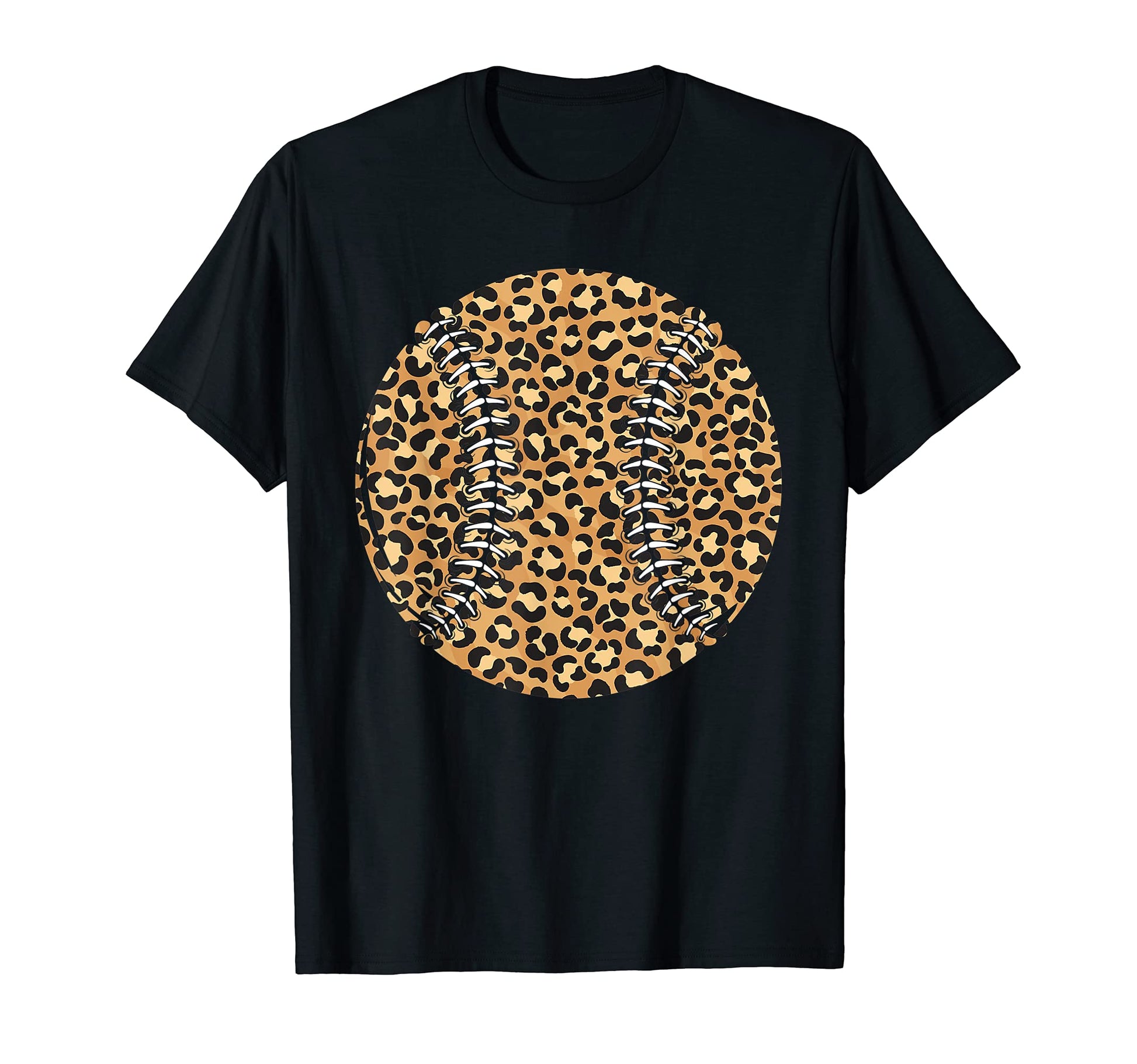 Baseball Leopard Softball T-Shirt - Casual Everyday Wear Unisex - T-Shirt, Sweatshirt, Hoodie