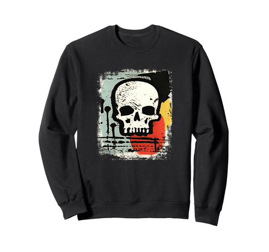 Aesthetic Streetwear Skull Sweatshirt - Minimalist Print Unisex - T-Shirt, Sweatshirt, Hoodie