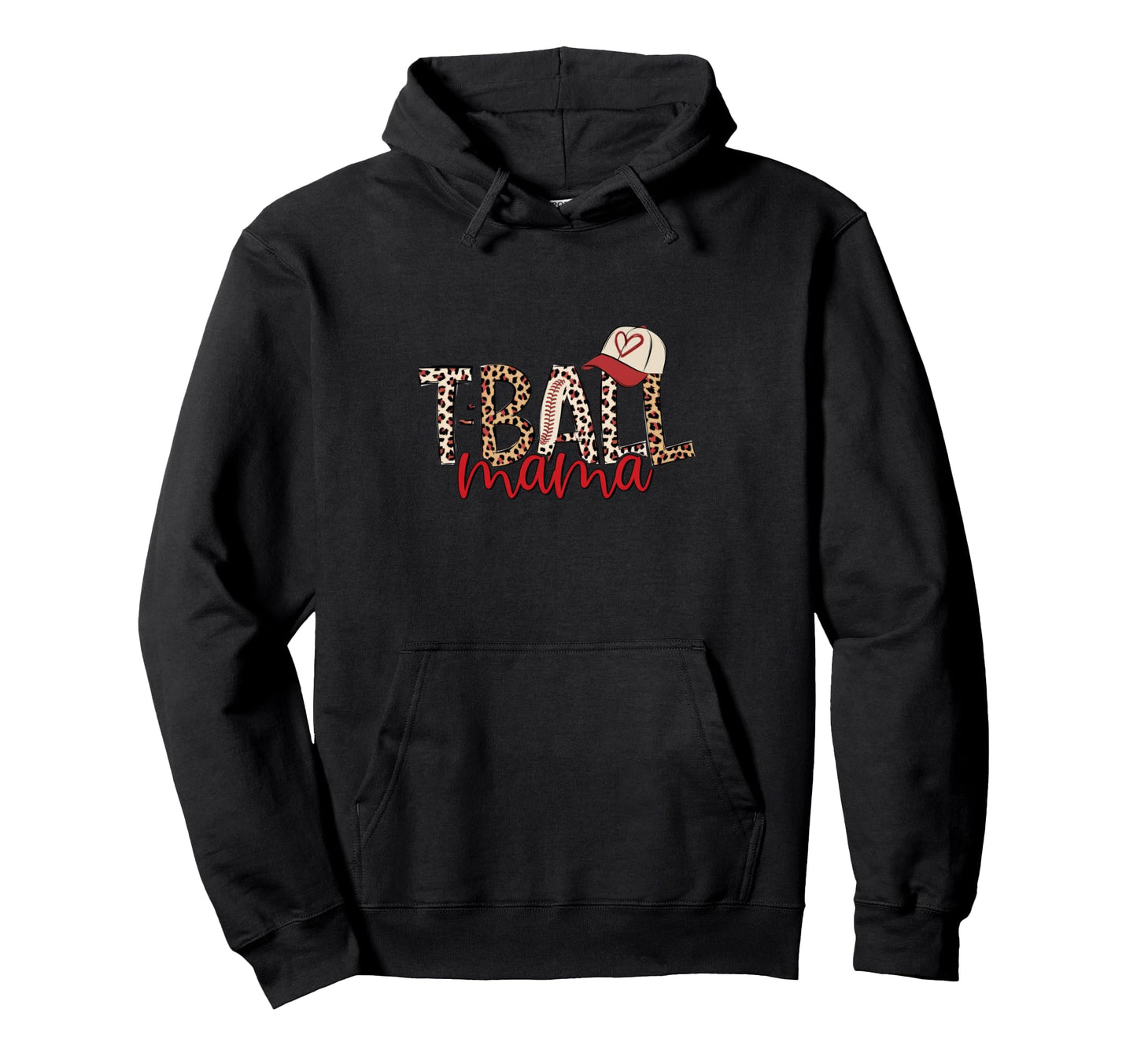 Leopard American Baseball Mom Mama Hoodie - Streetwear Style for Adults - T-Shirt, Sweatshirt, Hoodie