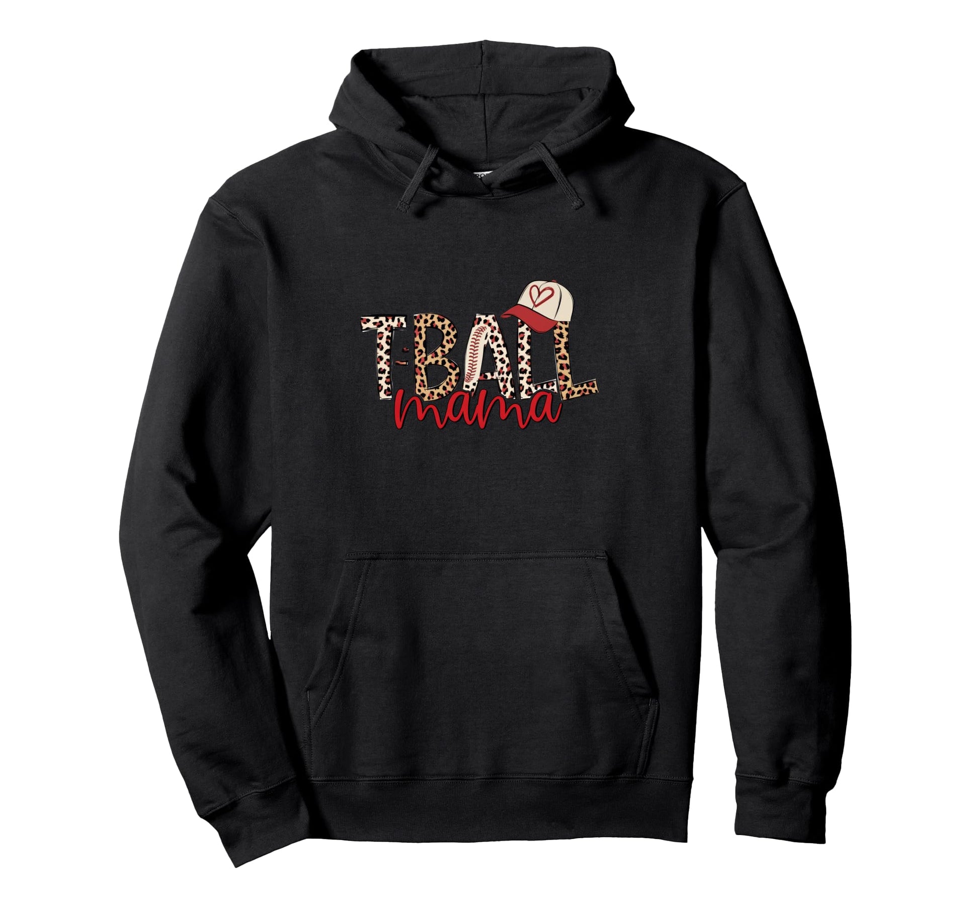 Leopard American Baseball Mom Mama Hoodie - Streetwear Style for Adults - T-Shirt, Sweatshirt, Hoodie