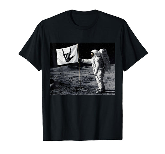 Astronaut Rock Skeleton Moon Landing T-Shirt - Streetwear Style Unisex - T-Shirt, Sweatshirt, Hoodie