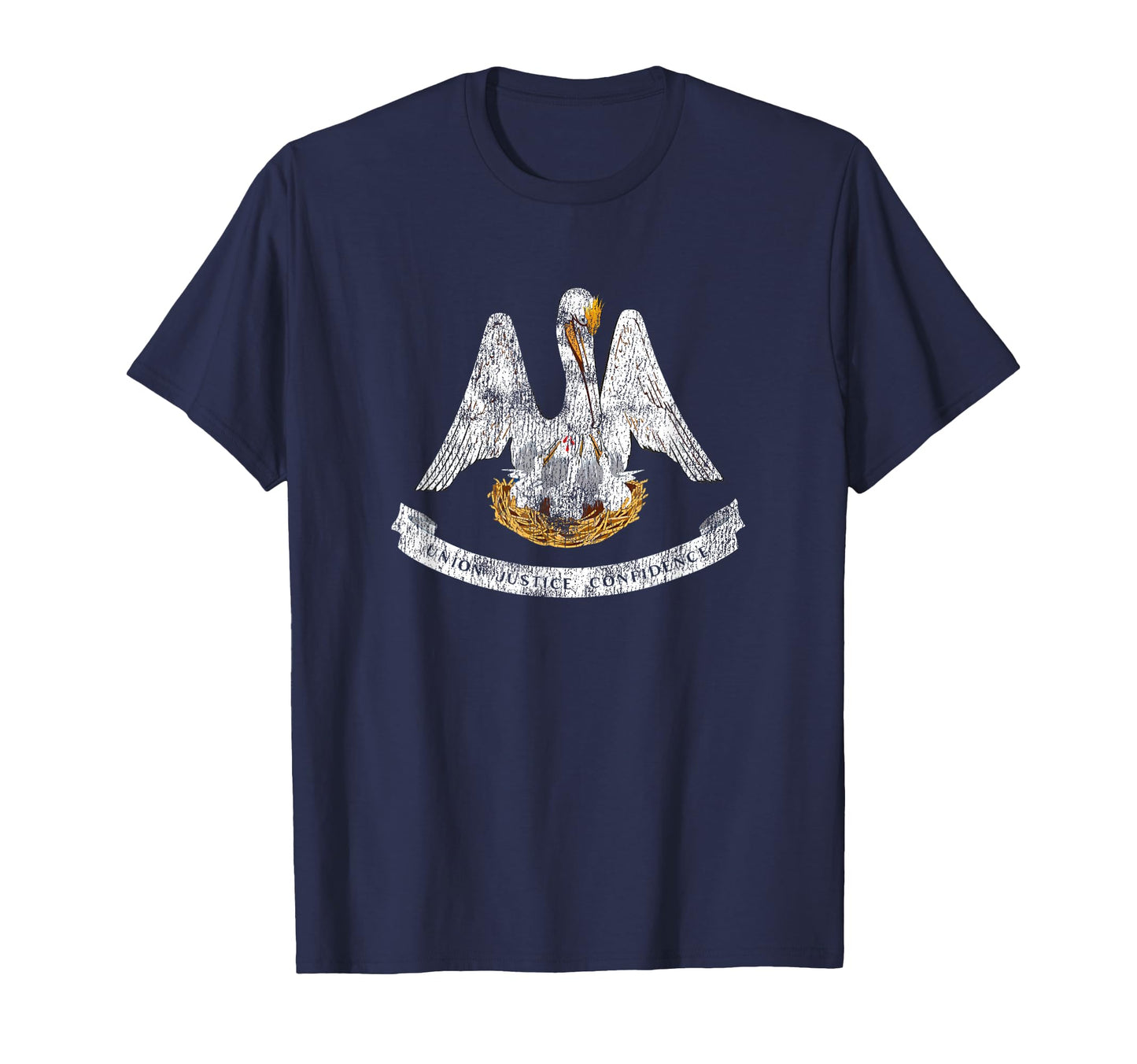 Louisiana Flag Souvenir T-Shirt - Minimalist Print Men Women - T-Shirt, Sweatshirt, Hoodie