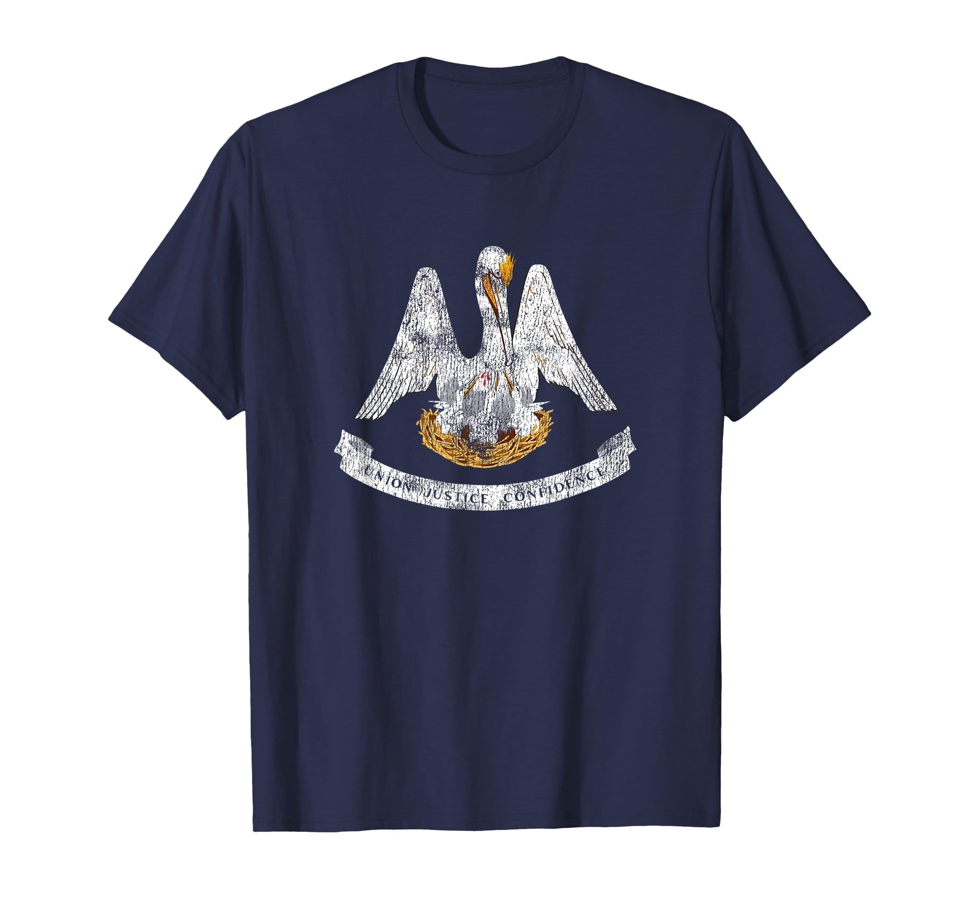 Louisiana Flag Souvenir T-Shirt - Minimalist Print Men Women - T-Shirt, Sweatshirt, Hoodie