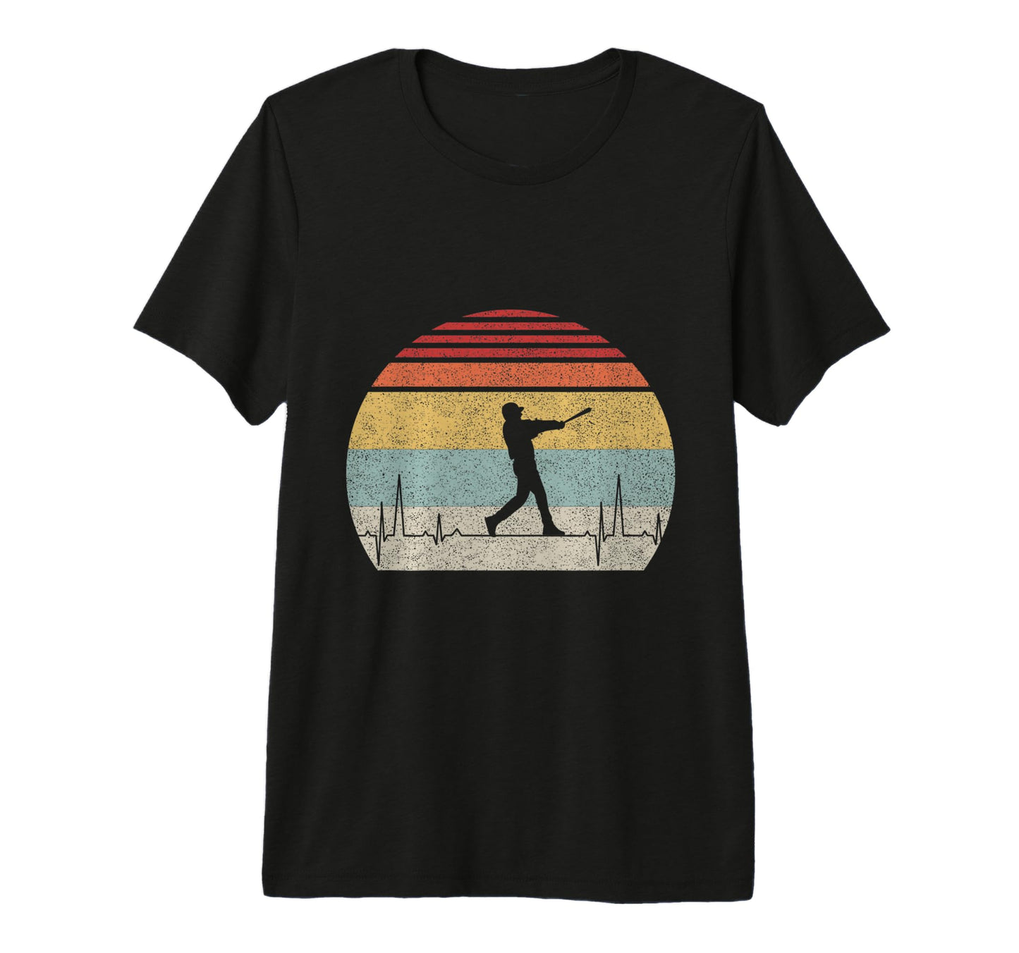 Baseball Heartbeat Pulse Funny T-Shirt - Aesthetic Graphic for Adults - T-Shirt, Sweatshirt, Hoodie