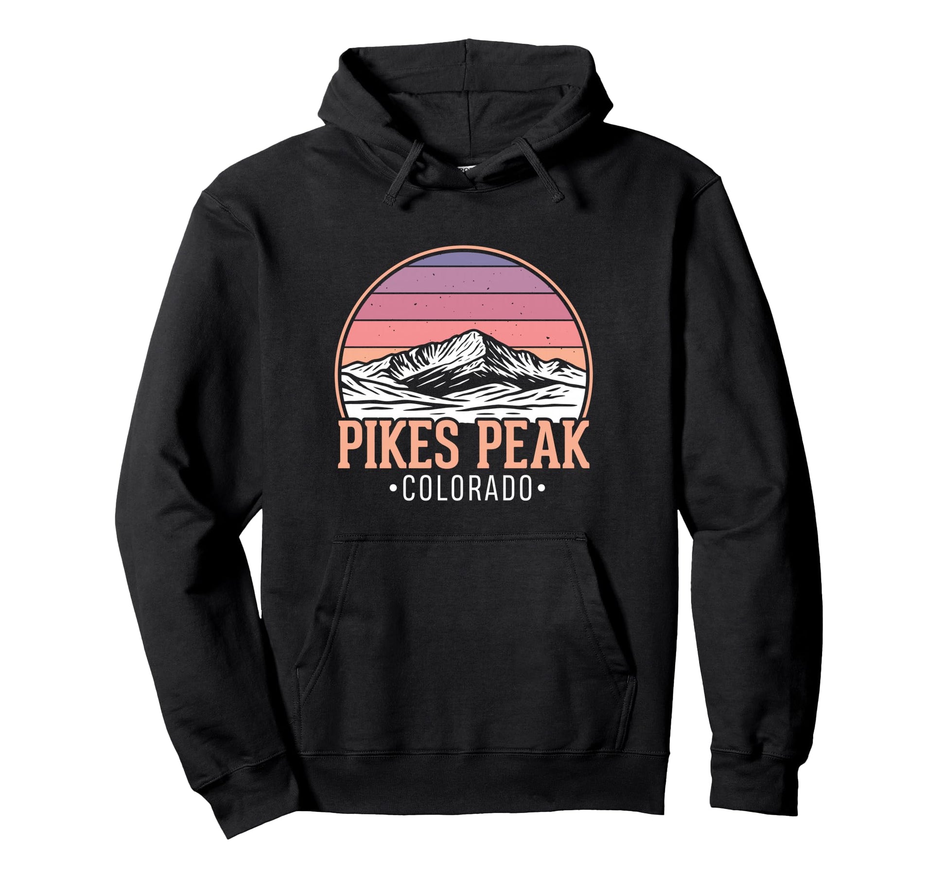 Pikes Peak Outdoo Art Mountain Hoodie - Custom Art Print for Adults - T-Shirt, Sweatshirt, Hoodie