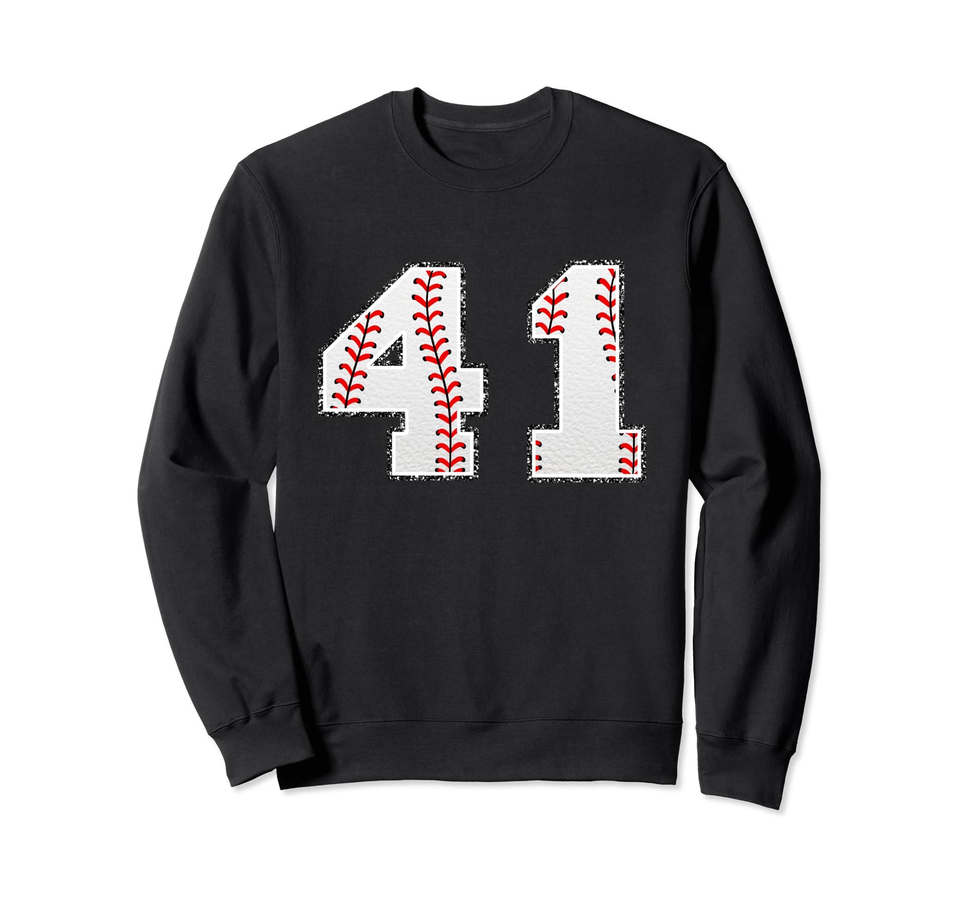 Number 41 Baseball Distressed Number Sweatshirt - Minimalist Print Unisex - T-Shirt, Sweatshirt, Hoodie