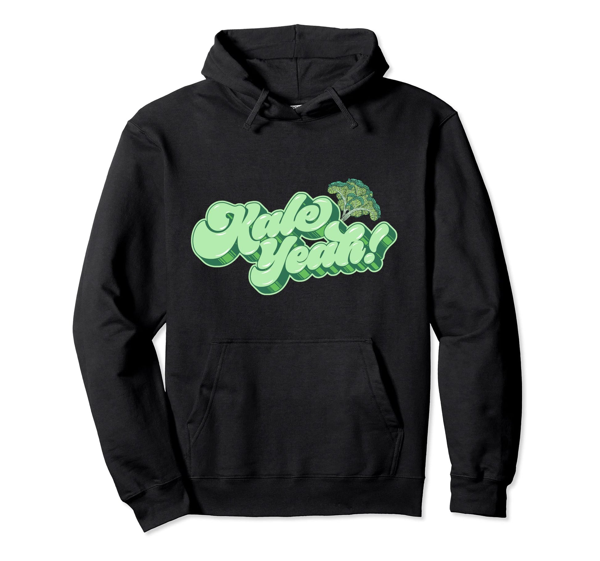 Kale Yeah Funny 70S Script Typography Hoodie - Streetwear Style for Adults - T-Shirt, Sweatshirt, Hoodie