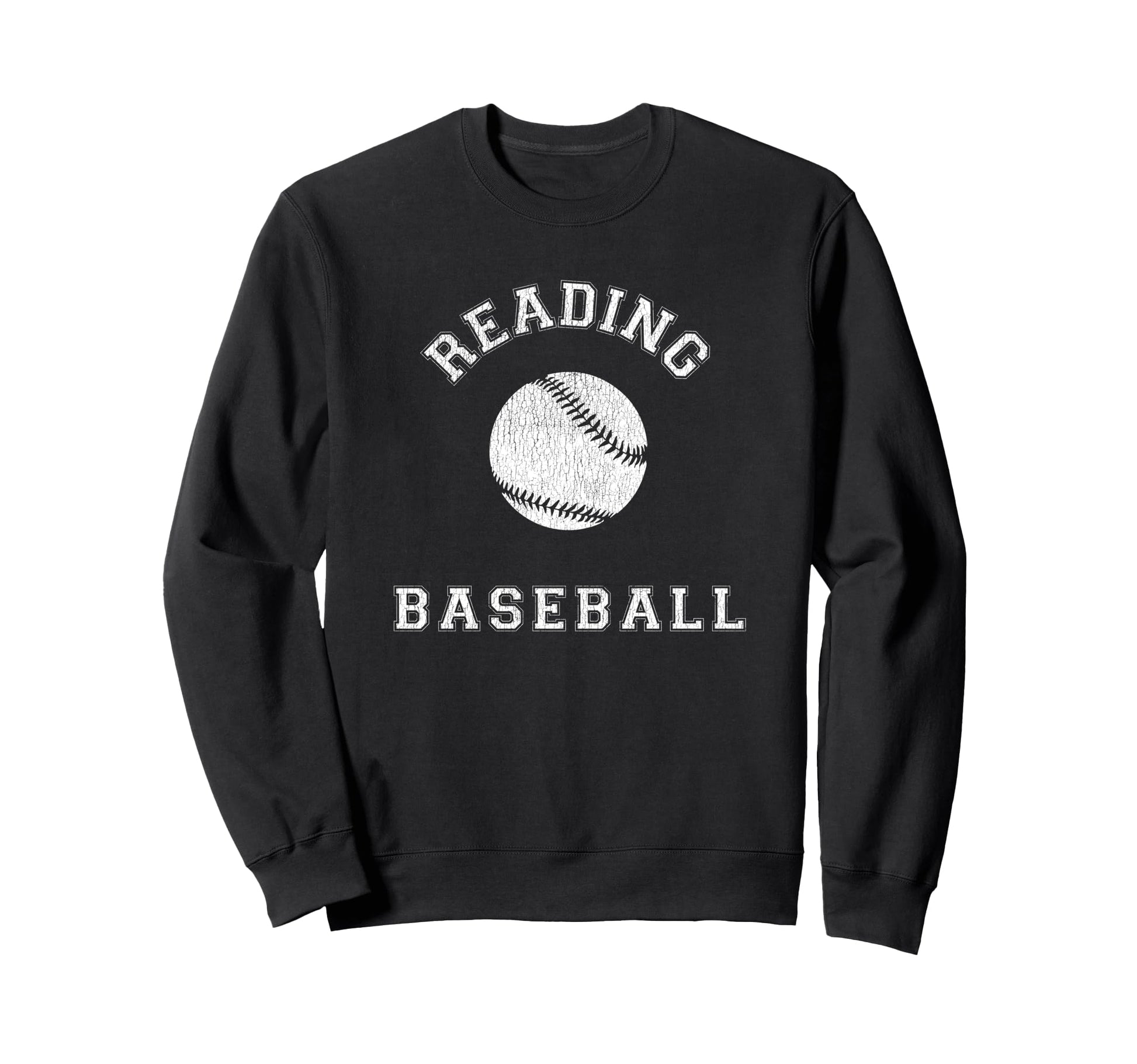 Reading Baseball Distressed Sweatshirt - Graphic Print for Adults - T-Shirt, Sweatshirt, Hoodie