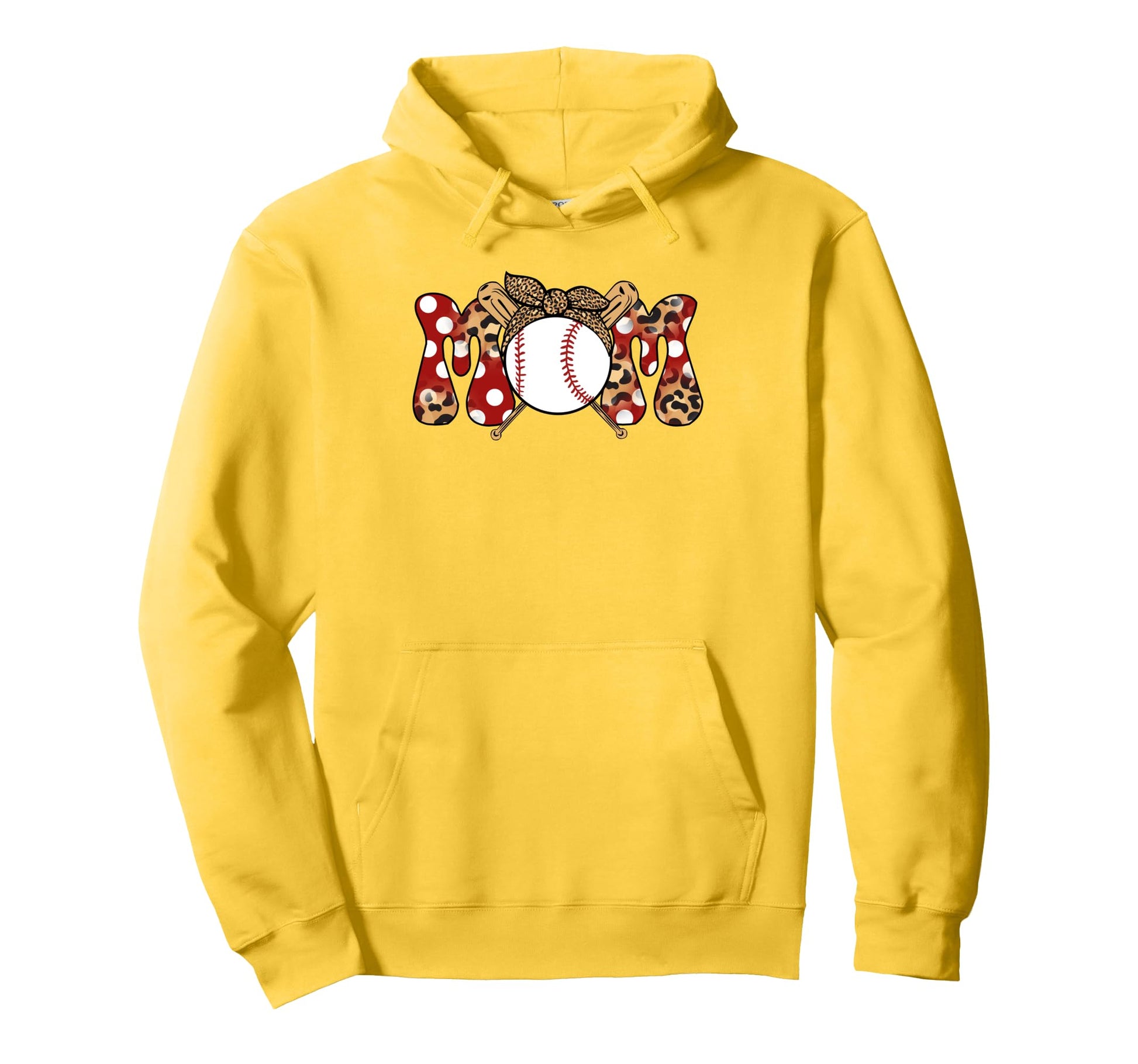 Baseball Mom Red Cheetah Leopard Hoodie - Minimalist Print for Adults - T-Shirt, Sweatshirt, Hoodie