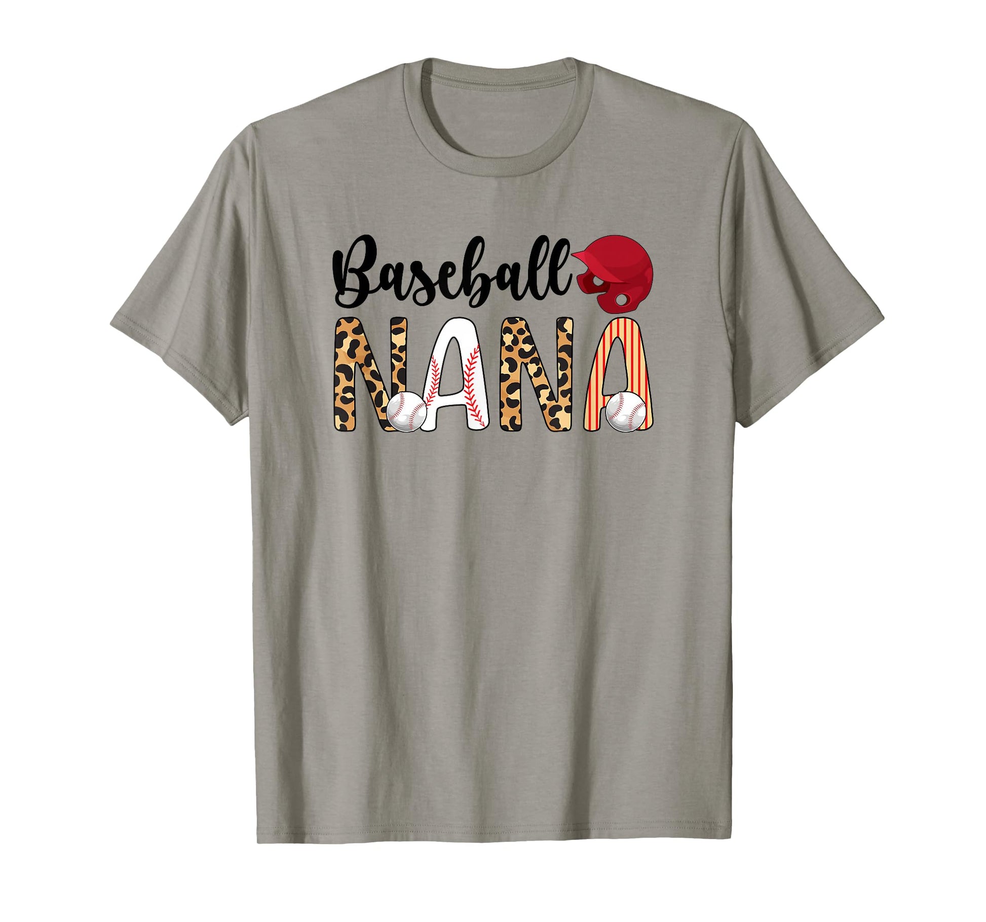 Baseball Nana Leopard Grandma Nana T-Shirt - Aesthetic Graphic Men Women - T-Shirt, Sweatshirt, Hoodie