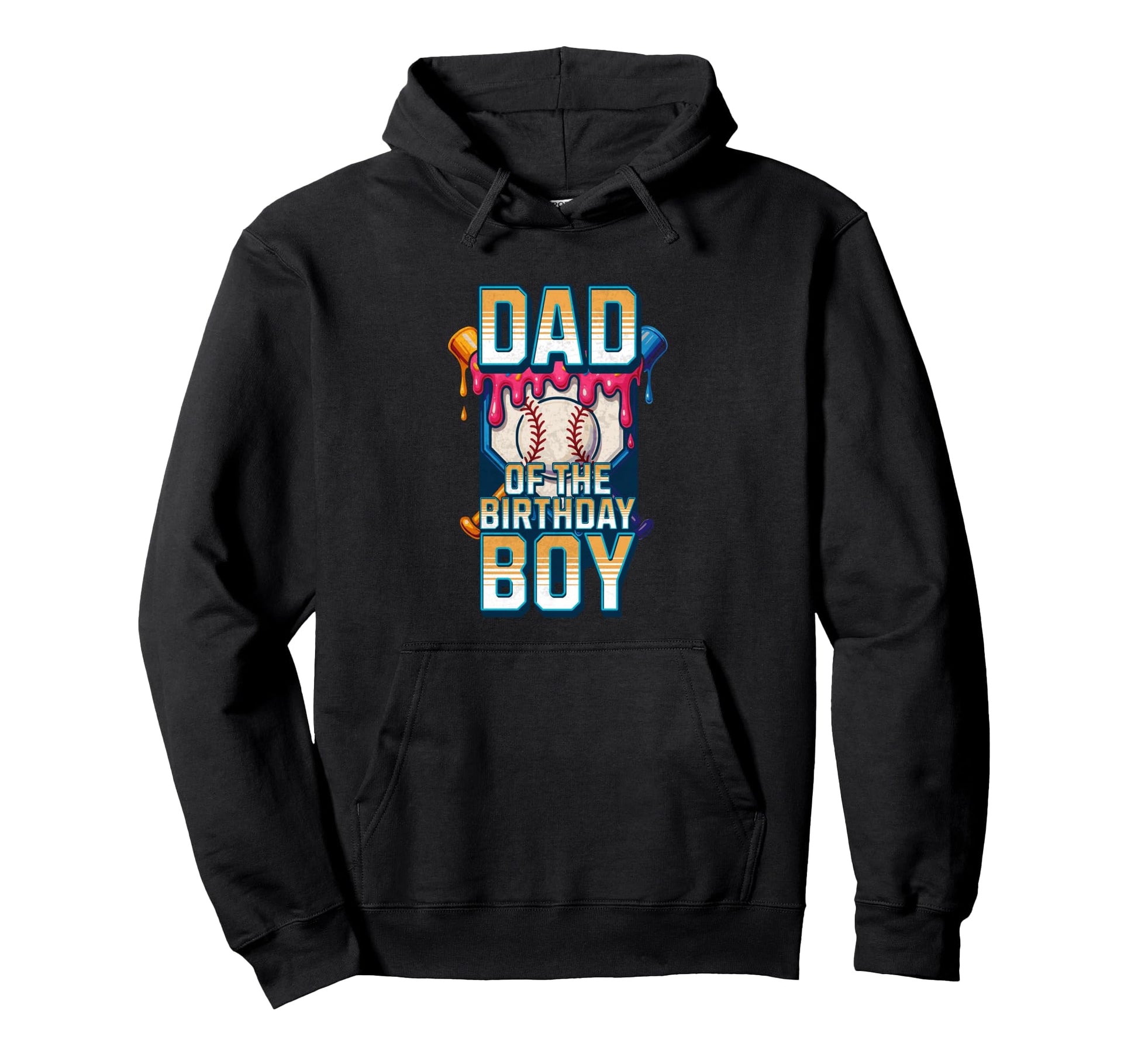 Dad Birthday Baseball Ice Cream Drip Hoodie - Streetwear Style Unisex - T-Shirt, Sweatshirt, Hoodie