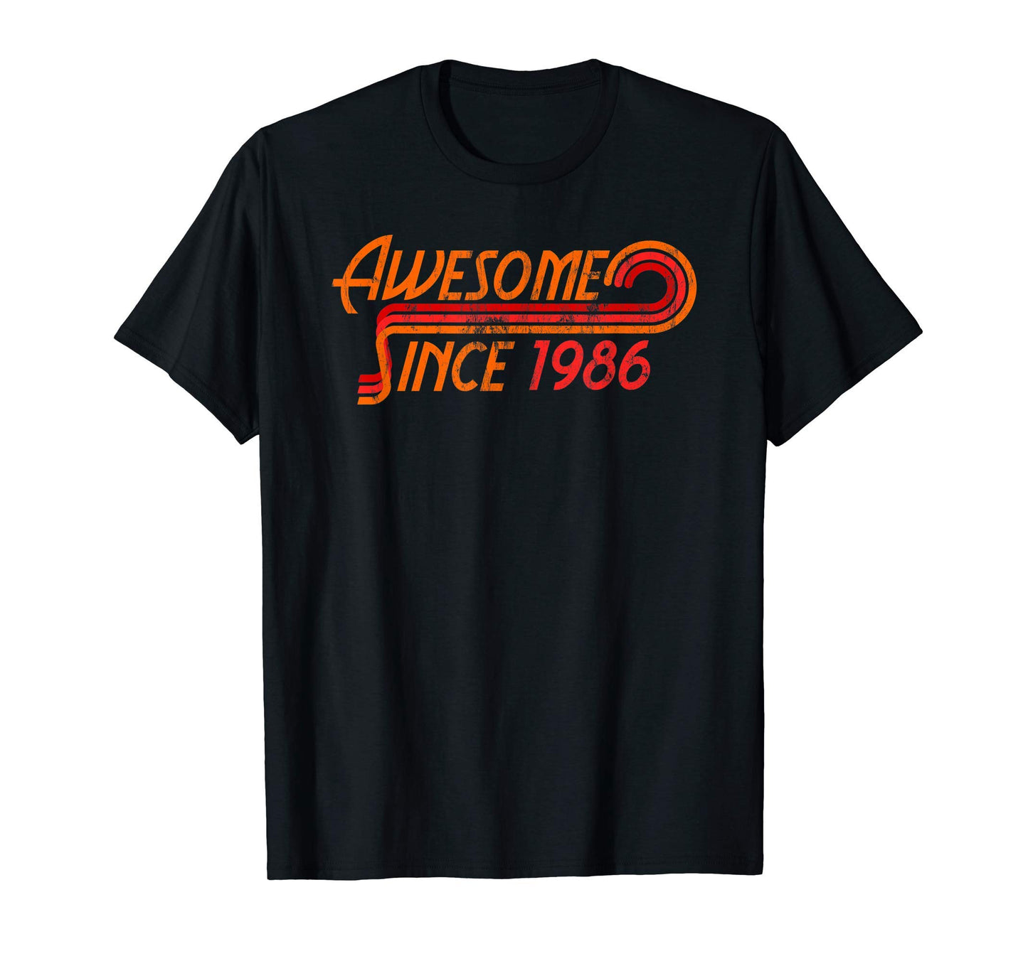 Awesome Since 1986 Stripes T-Shirt - Unique Graphic for Adults - T-Shirt, Sweatshirt, Hoodie