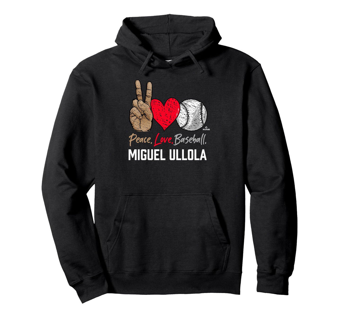 Peace Love Miguel Ullola Prospect Baseball Hoodie - Novelty Apparel Unisex - T-Shirt, Sweatshirt, Hoodie