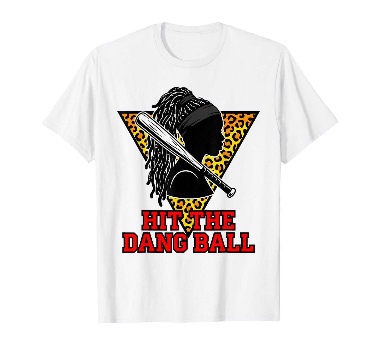 Hit Dang Ball Natural Hair Leopard T-Shirt - Graphic Print for Adults - T-Shirt, Sweatshirt, Hoodie