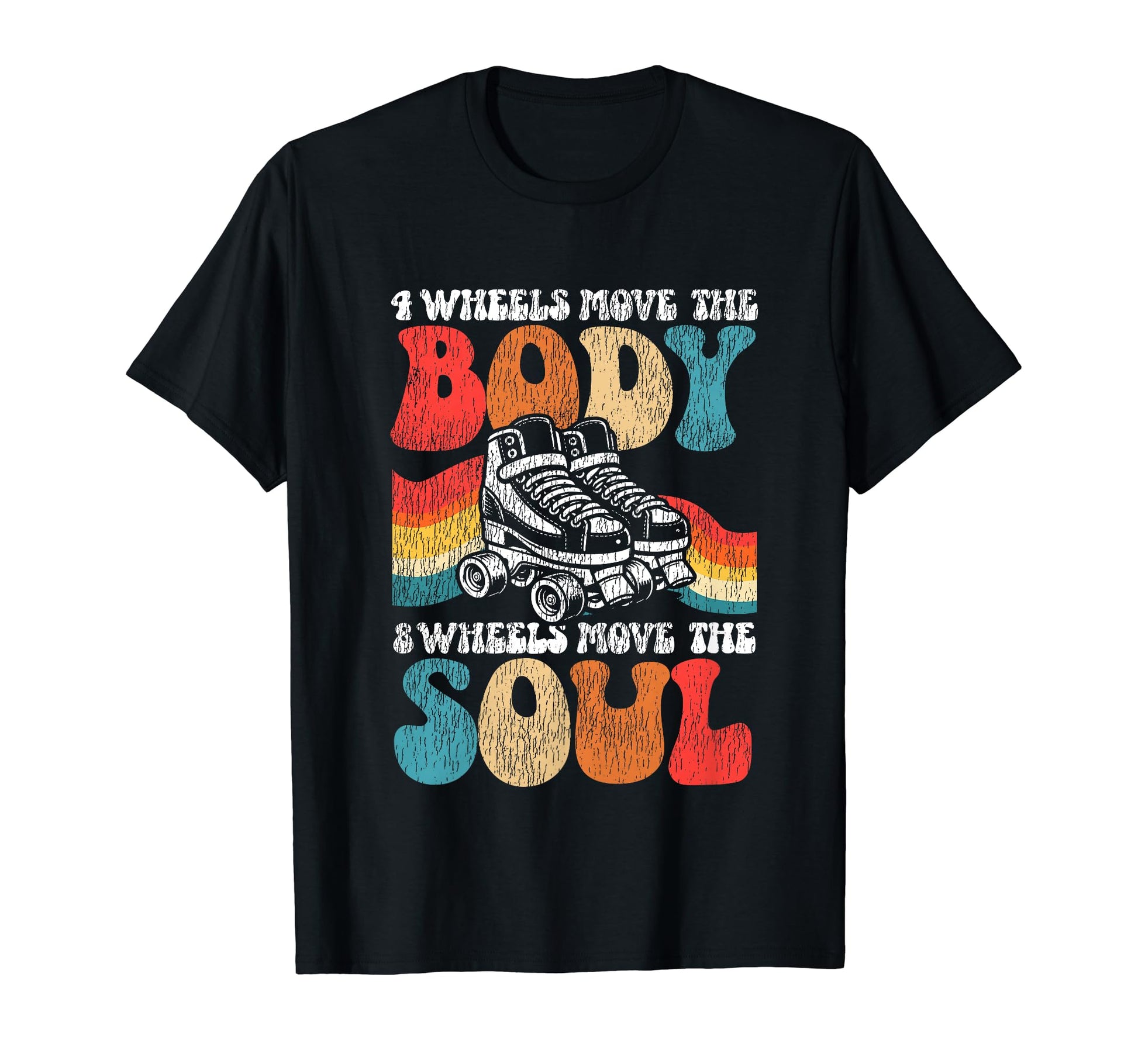 Roller Skating Skate 1970S 4 Wheels Move T-Shirt - Unique Graphic Unisex - T-Shirt, Sweatshirt, Hoodie
