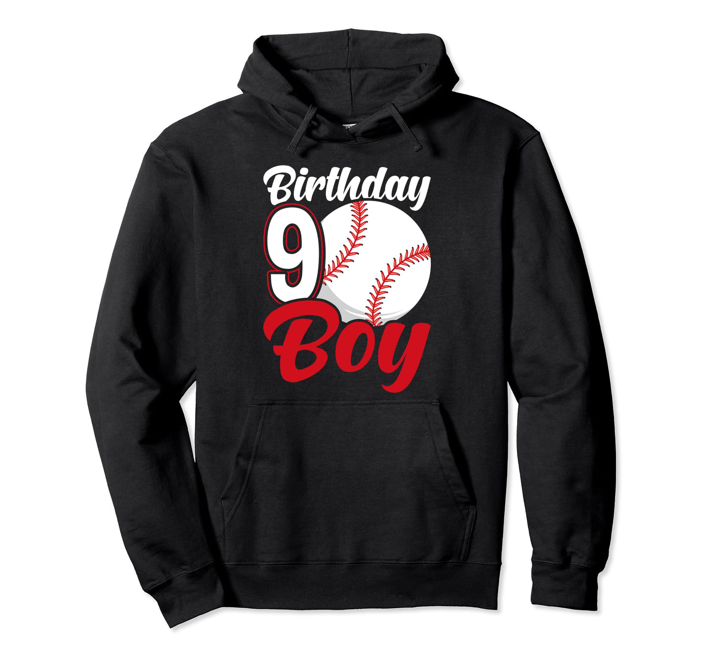 9 Years Old Baseball Themed 9Th Birthday Hoodie - Graphic Print Unisex - T-Shirt, Sweatshirt, Hoodie