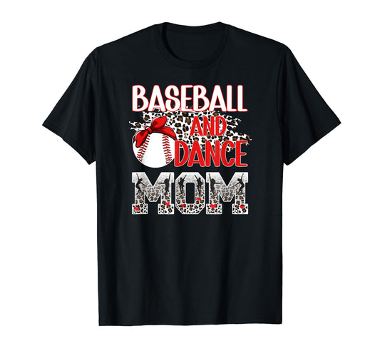 Baseball And Dance Mom Leopard Dancer T-Shirt - Minimalist Print Unisex - T-Shirt, Sweatshirt, Hoodie