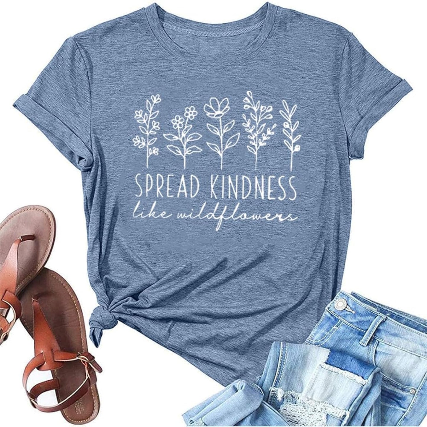 Spread Kindness Like Flower for Women Graphic Casual - Adult & Kids T-Shirts, Sweatshirts & Hoodies apparel design preview 1