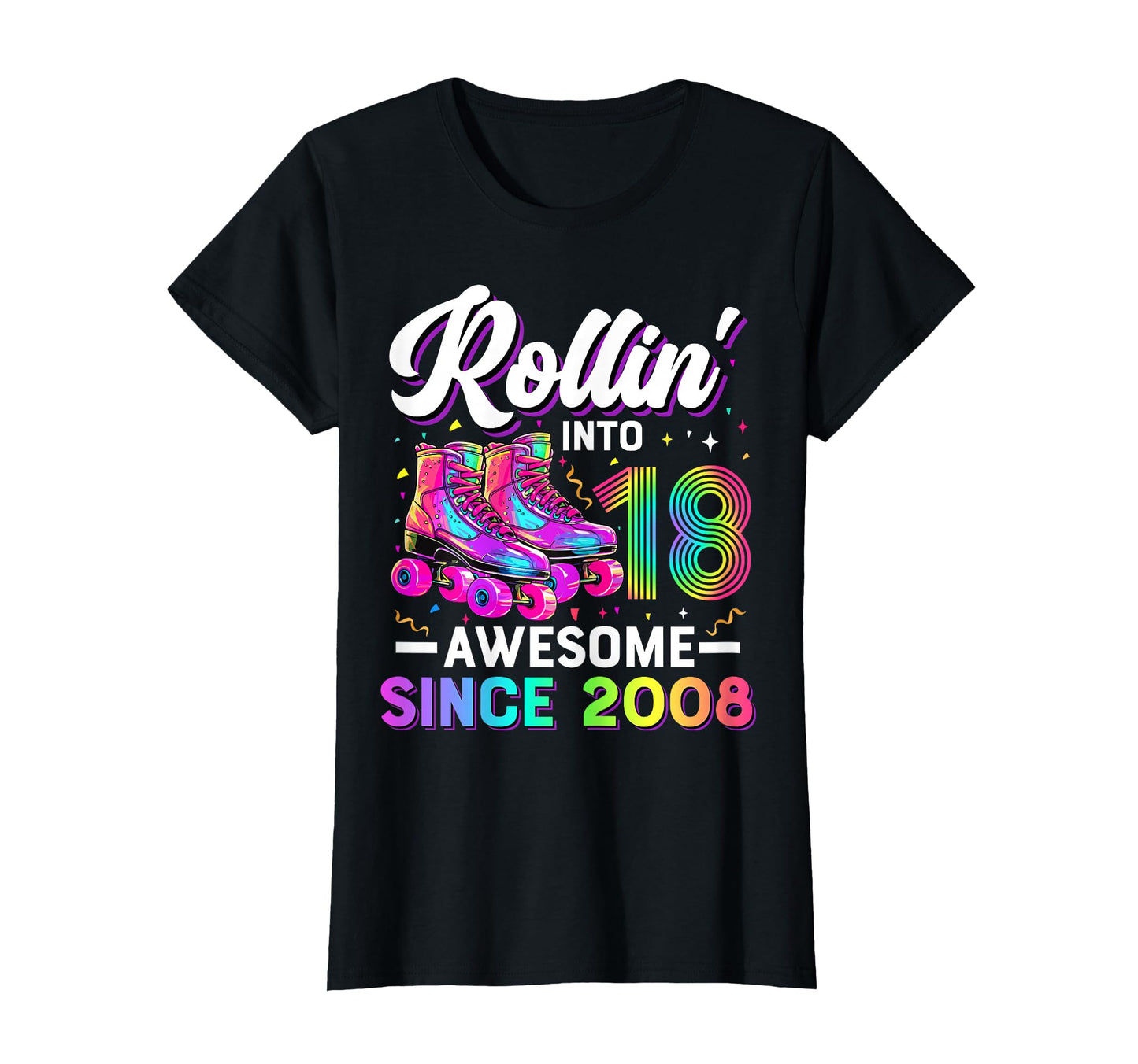 18Th Birthday 18 Year Old Roller T-Shirt - Minimalist Print for Adults - T-Shirt, Sweatshirt, Hoodie