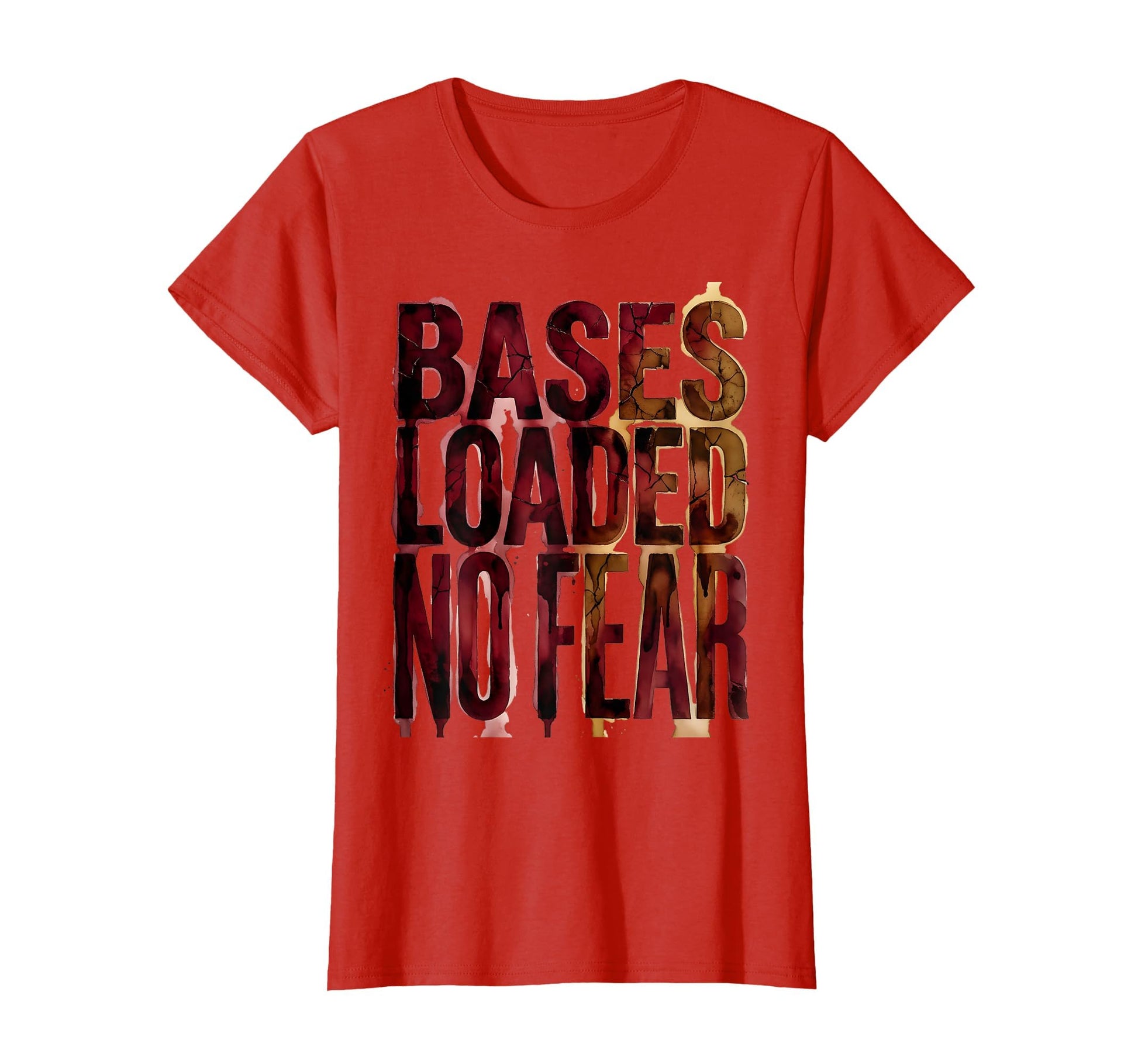 Bases Loaded No Fear Distressed T-Shirt - Casual Everyday Wear Unisex - T-Shirt, Sweatshirt, Hoodie