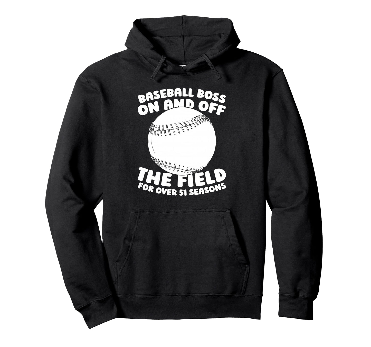 51 Years Old Baseballer Baseball Hoodie - Fun Novelty Design Men Women - T-Shirt, Sweatshirt, Hoodie
