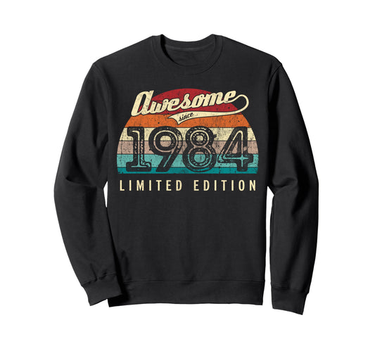 Awesome Since 1984 42Nd Sweatshirt - Casual Everyday Wear for Adults - T-Shirt, Sweatshirt, Hoodie
