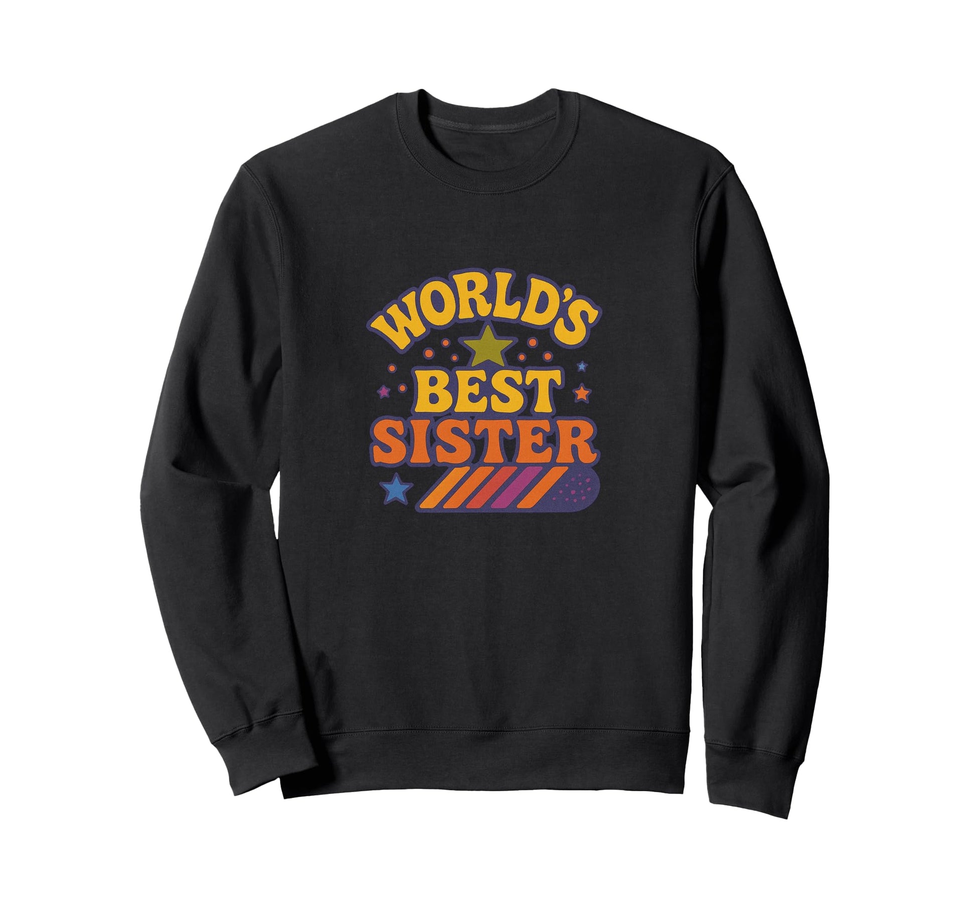 Worlds Best Sister Floral Badge Sweatshirt - Custom Art Print Men Women - T-Shirt, Sweatshirt, Hoodie