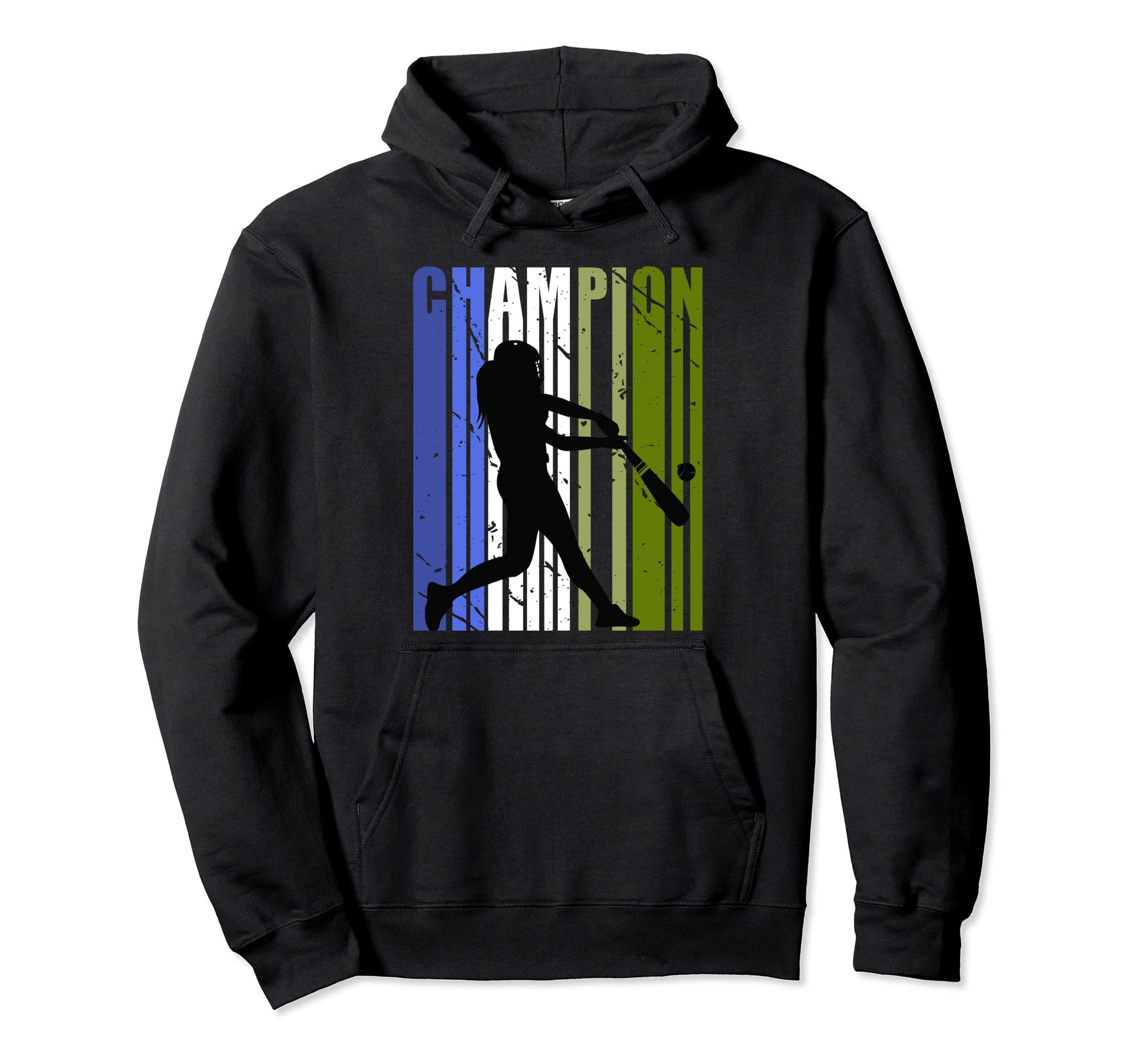 Blue Green Baseball Birthday Softball Hoodie - Fun Novelty Design Unisex - T-Shirt, Sweatshirt, Hoodie
