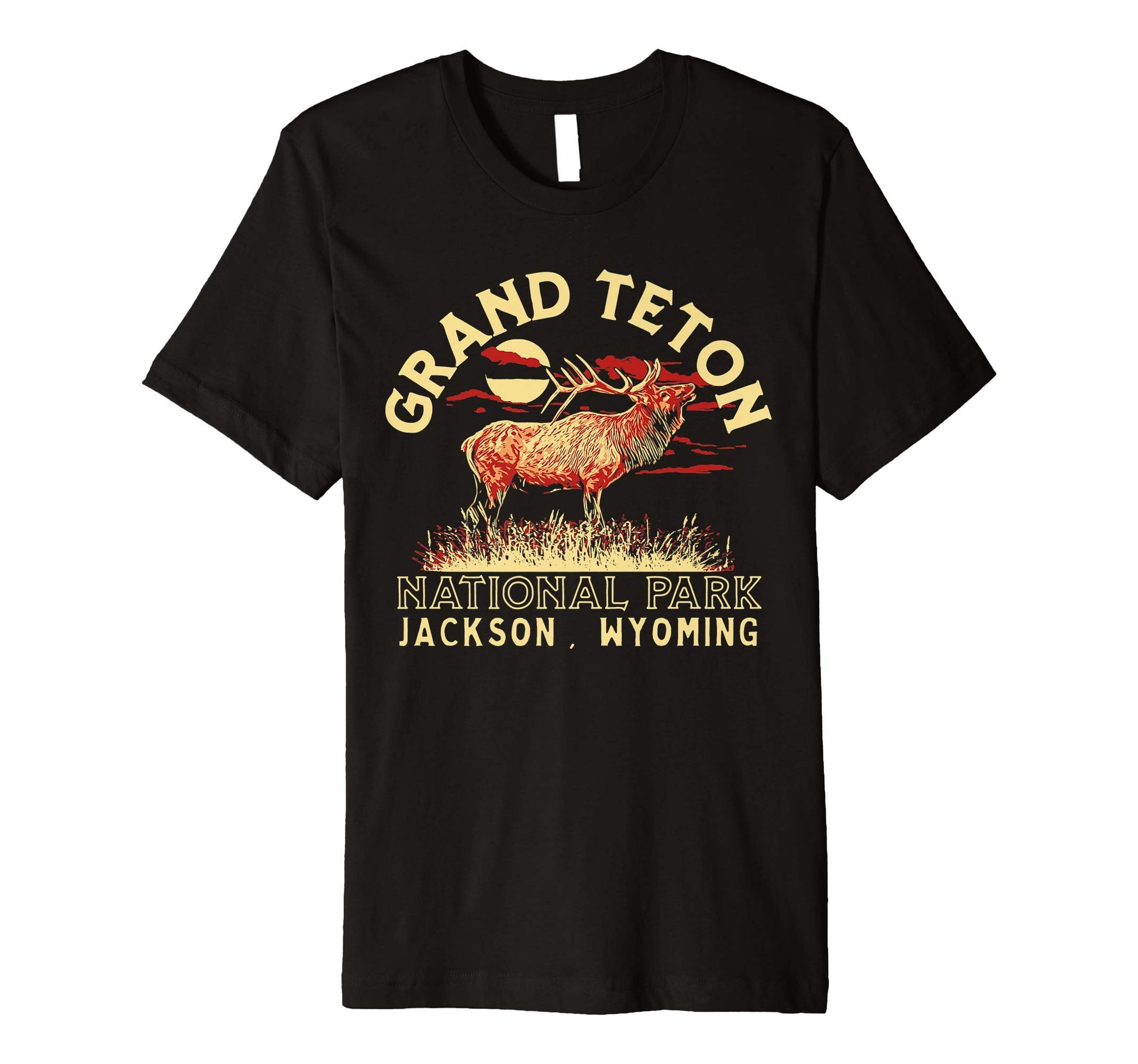 Elk Bugling Grand Teton National Park T-Shirt - Minimalist Print Unisex - T-Shirt, Sweatshirt, Hoodie