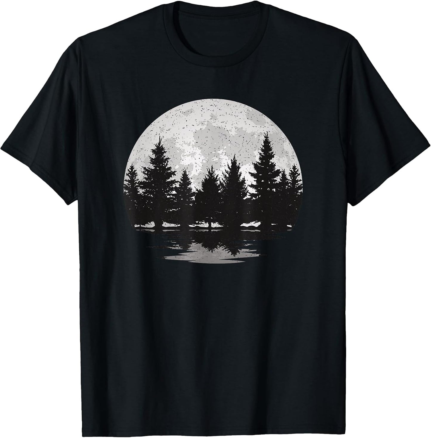 Forest Moon Landscape Outdoor Nature Vintage Graphic - Adult & Kids T-Shirts, Sweatshirts & Hoodies apparel design preview 1