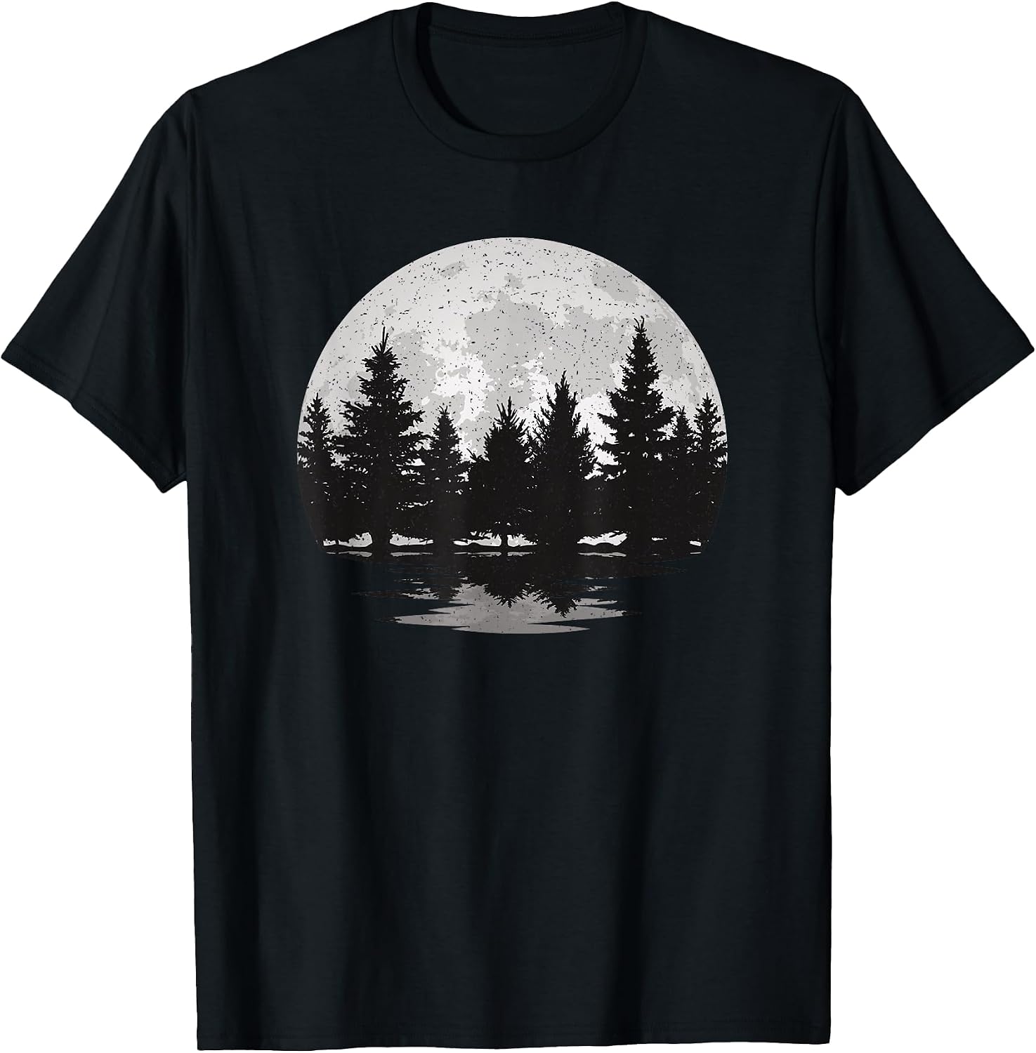 Forest Moon Landscape Outdoor Nature Vintage Graphic - Adult & Kids T-Shirts, Sweatshirts & Hoodies apparel design preview 1