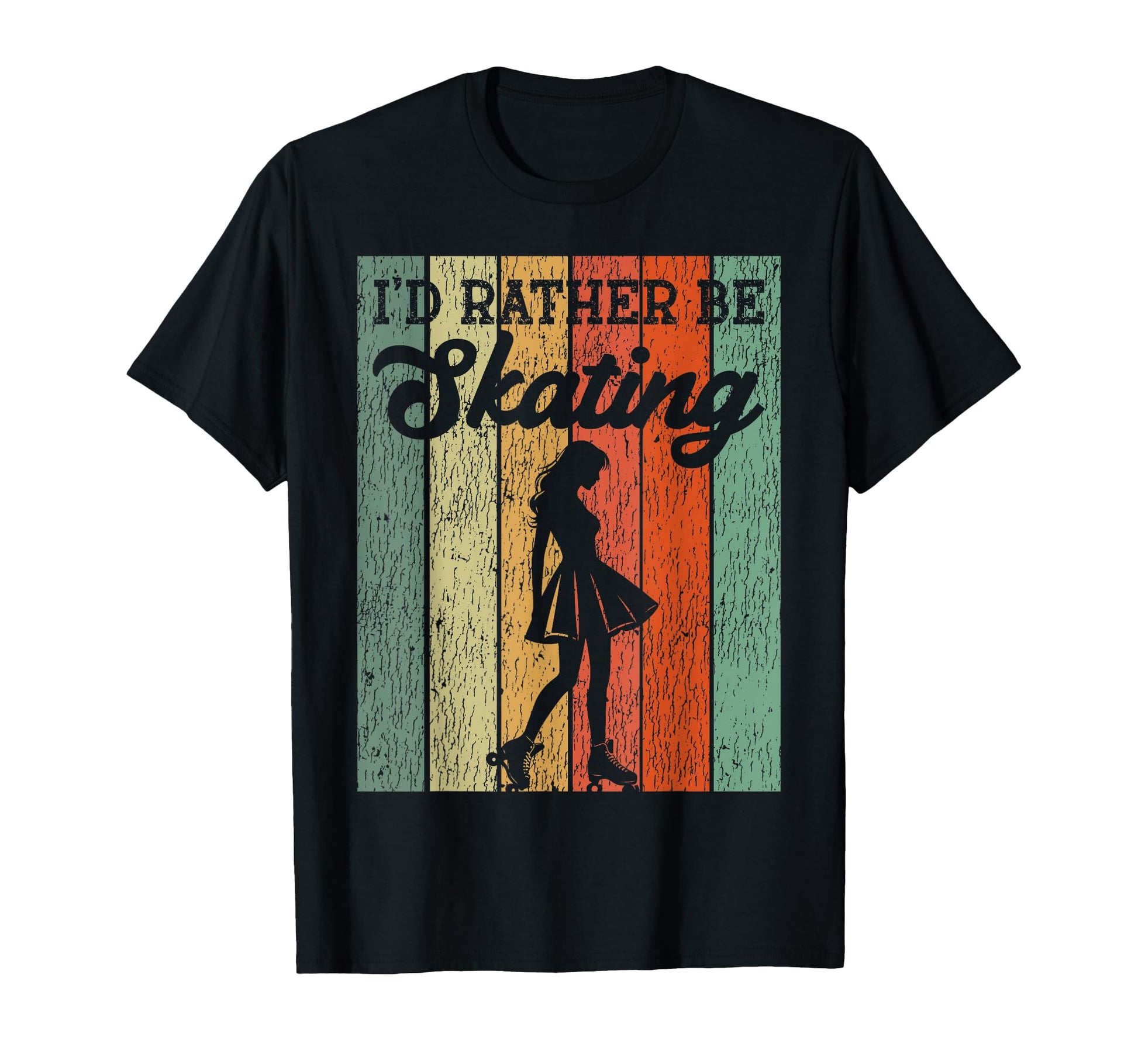 Roller Skating Skate 1970S Id Rather T-Shirt - Minimalist Print Men Women - T-Shirt, Sweatshirt, Hoodie
