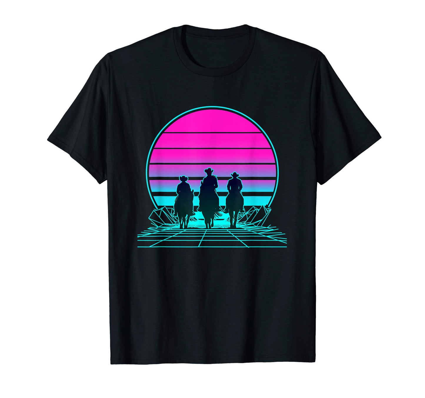 Sunset Cowboy T-Shirt - Custom Art Print Unisex - T-Shirt, Sweatshirt, Hoodie