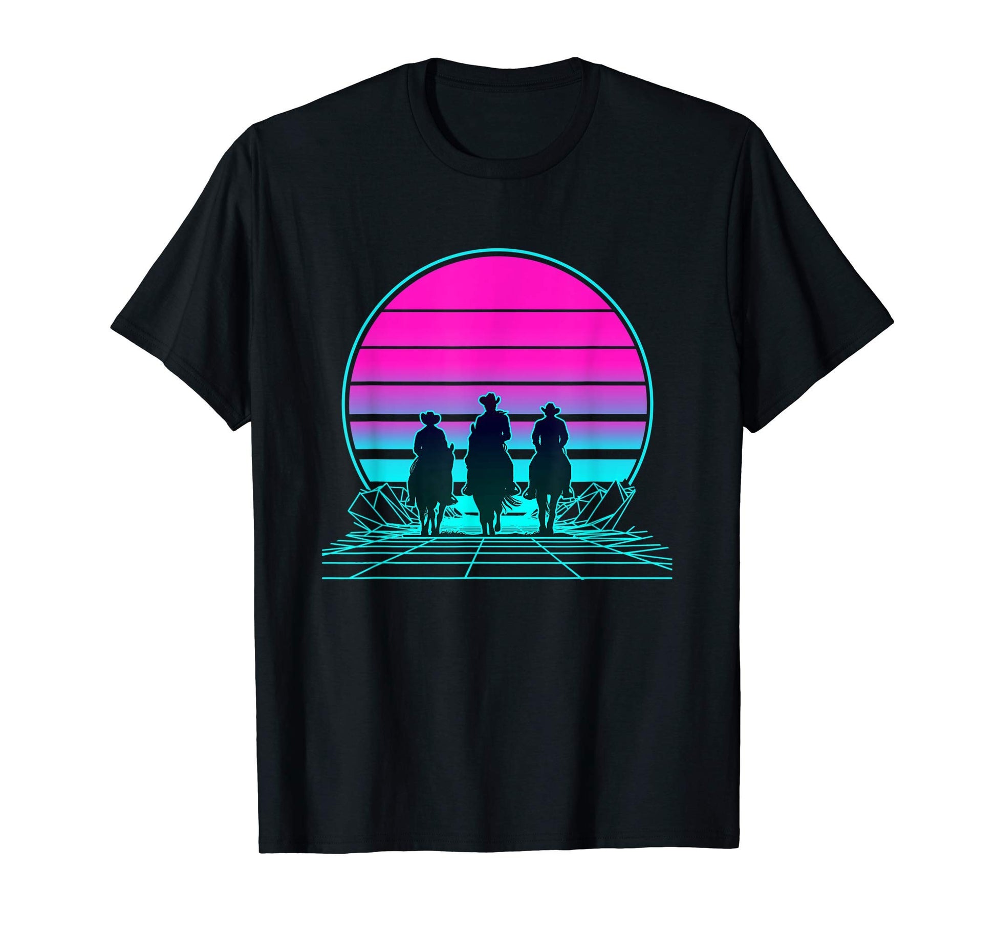 Sunset Cowboy T-Shirt - Custom Art Print Unisex - T-Shirt, Sweatshirt, Hoodie