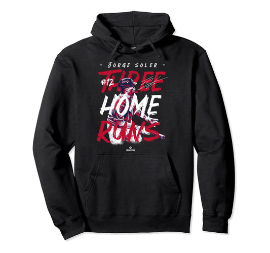 3 Home Runs Mlbpa Jorge Soler Hoodie - Casual Everyday Wear Men Women - T-Shirt, Sweatshirt, Hoodie