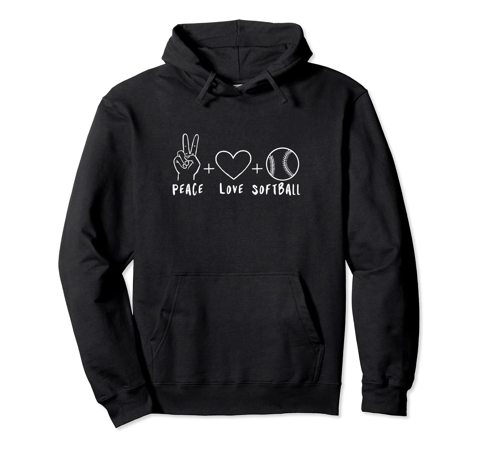 Peace Love Softball Softball Player Hoodie - Streetwear Style Unisex - T-Shirt, Sweatshirt, Hoodie