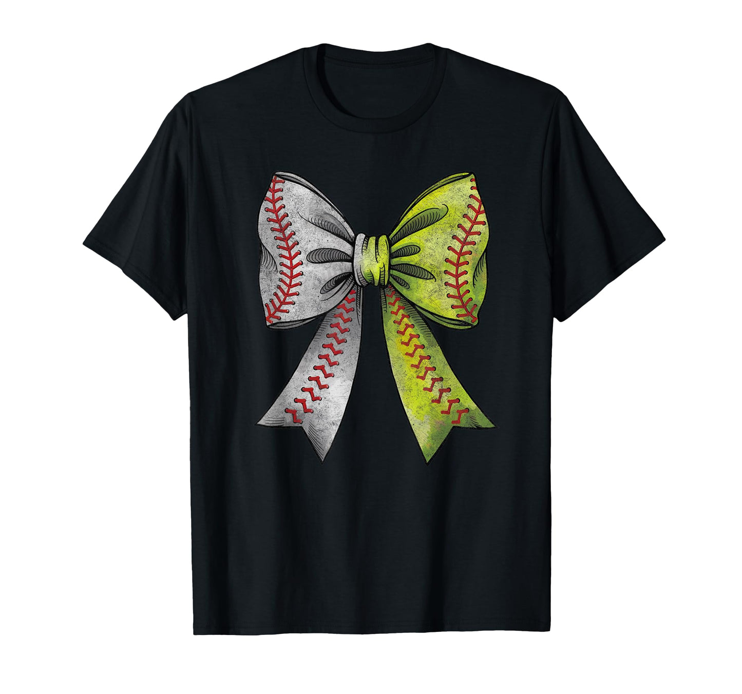 Baseball Softball Coquette Bow Game Day T-Shirt - Custom Art Print Unisex - T-Shirt, Sweatshirt, Hoodie