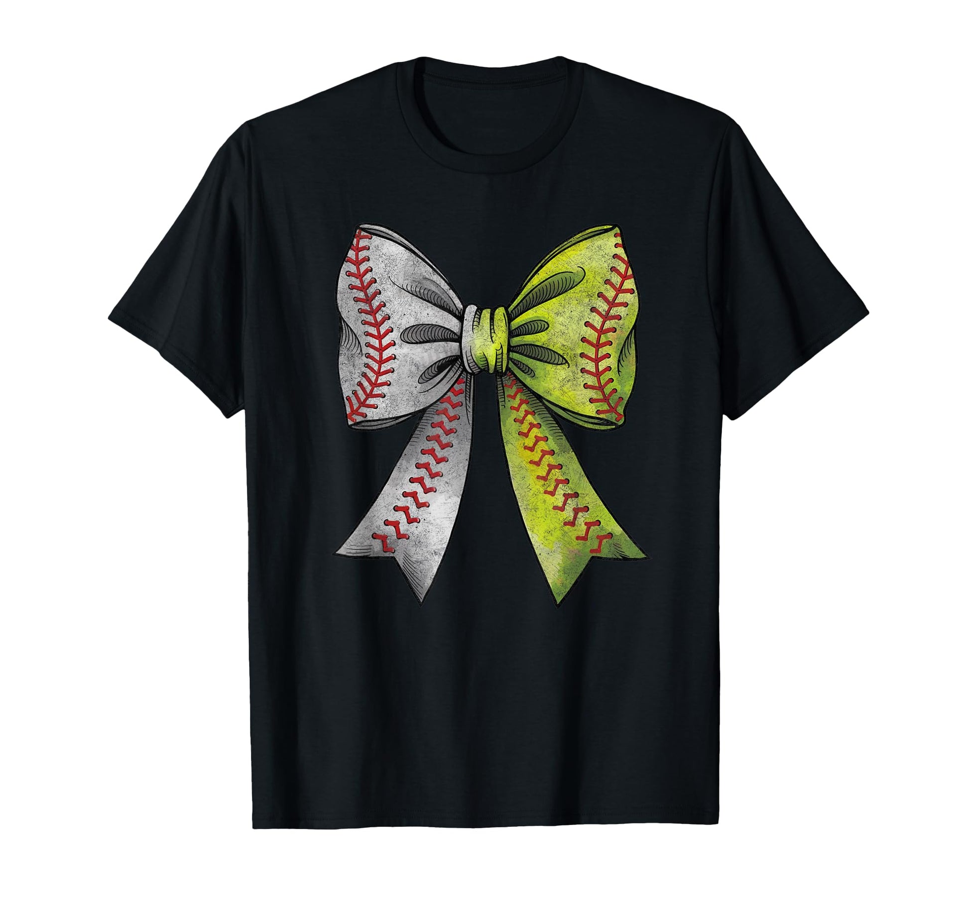Baseball Softball Coquette Bow Game Day T-Shirt - Custom Art Print Unisex - T-Shirt, Sweatshirt, Hoodie