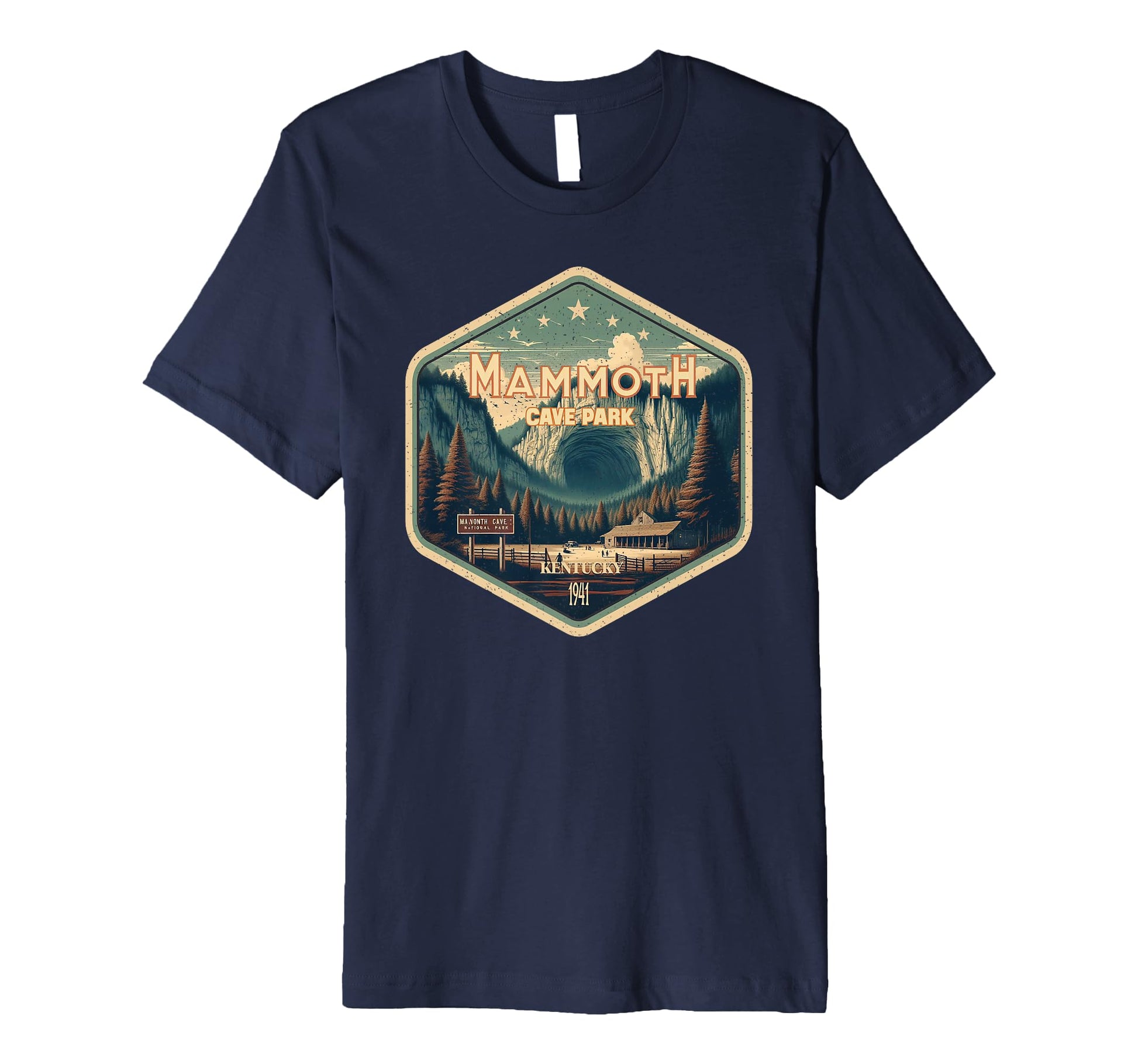 Mammoth Cave National Park Hexagonal T-Shirt - Trendy Graphic Men Women - T-Shirt, Sweatshirt, Hoodie