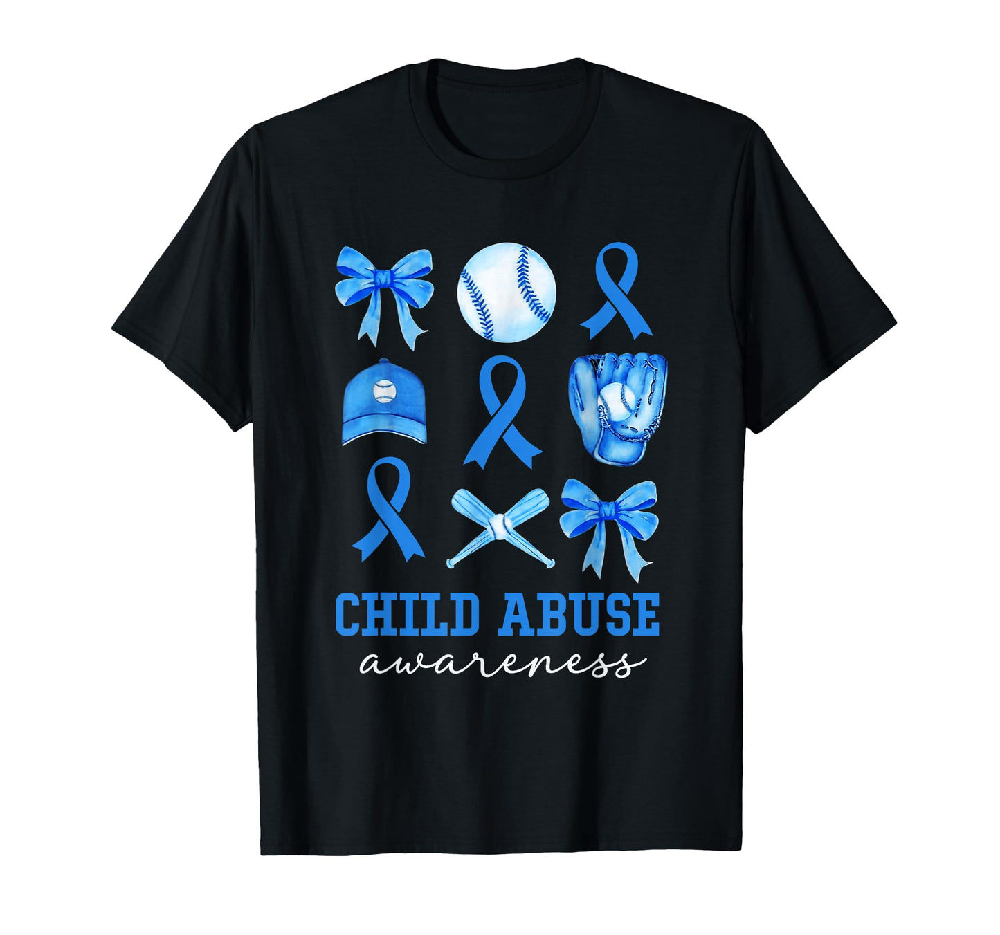 Child Abuse Awareness Coquette Bow T-Shirt - Fun Novelty Design Men Women - T-Shirt, Sweatshirt, Hoodie