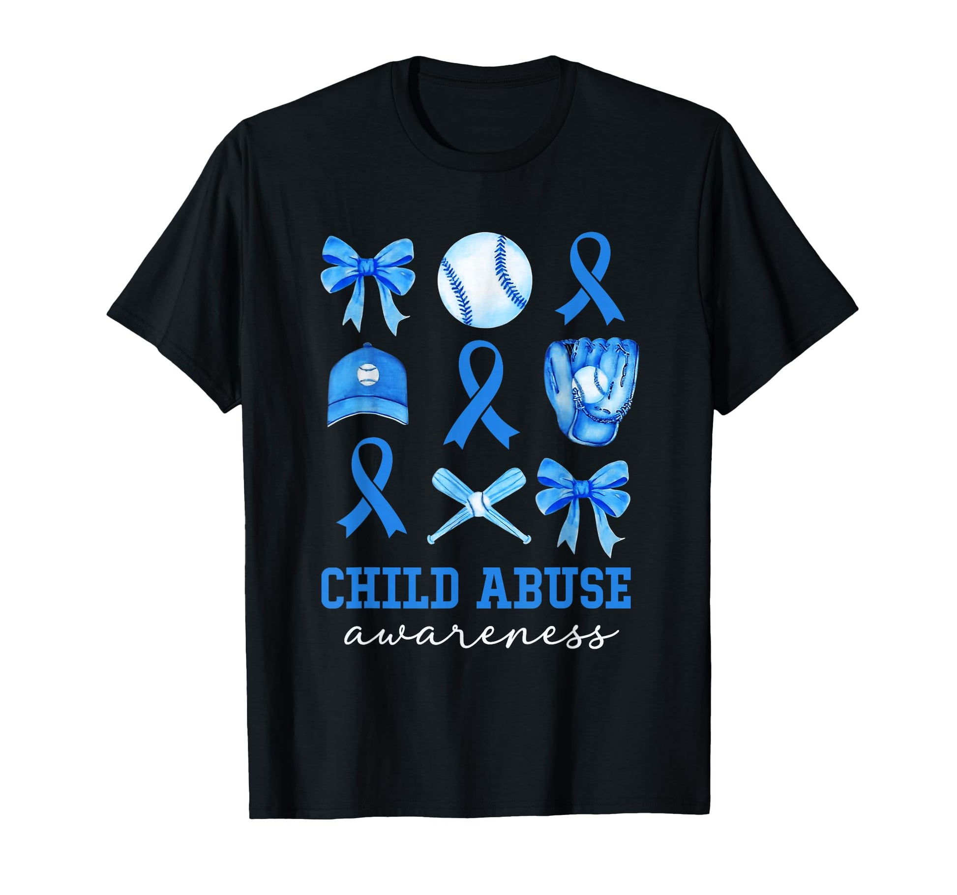 Child Abuse Awareness Coquette Bow T-Shirt - Fun Novelty Design Men Women - T-Shirt, Sweatshirt, Hoodie