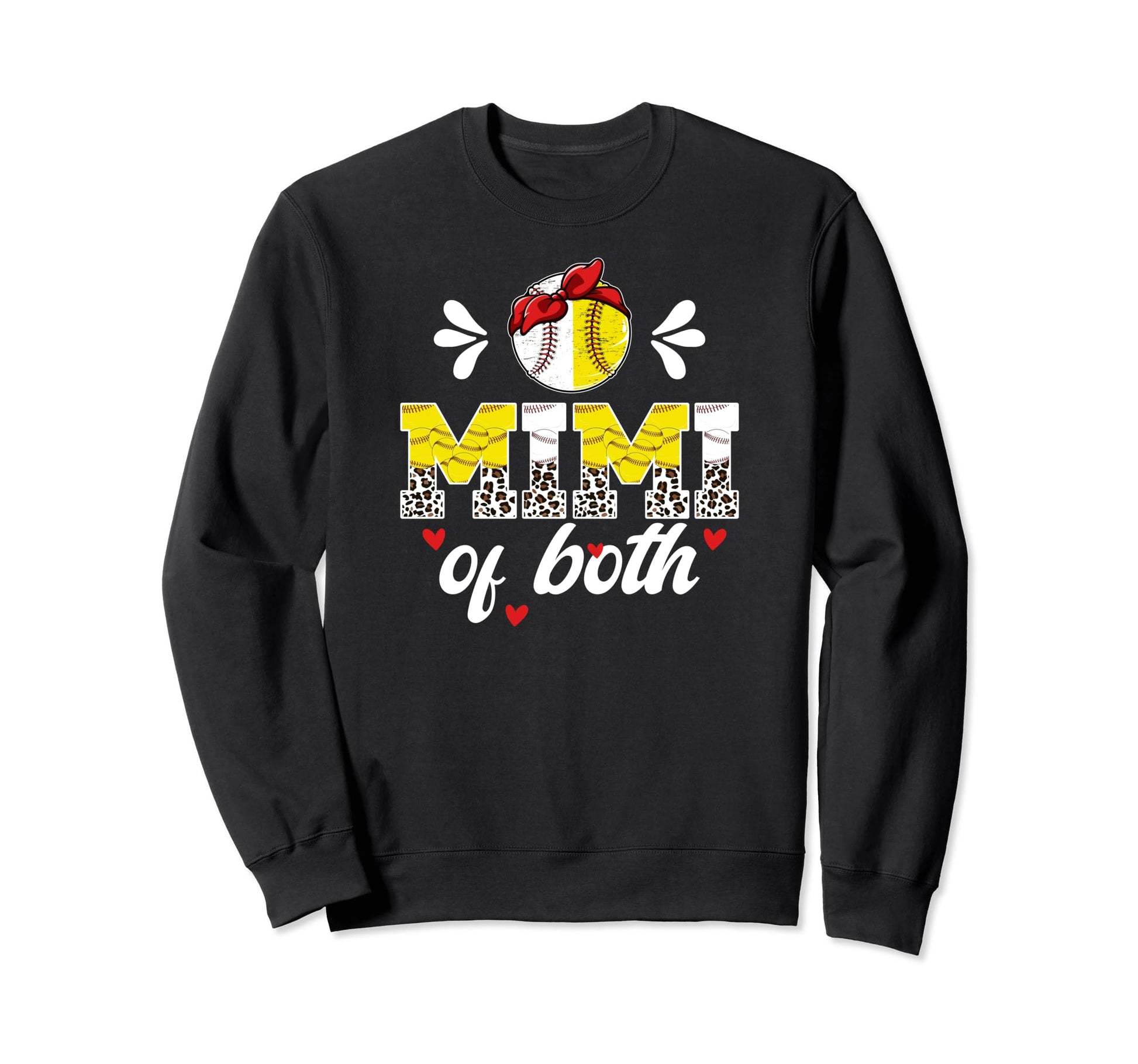 Mimi Both Leopard Baseball Softball Sweatshirt - Trendy Graphic Men Women - T-Shirt, Sweatshirt, Hoodie