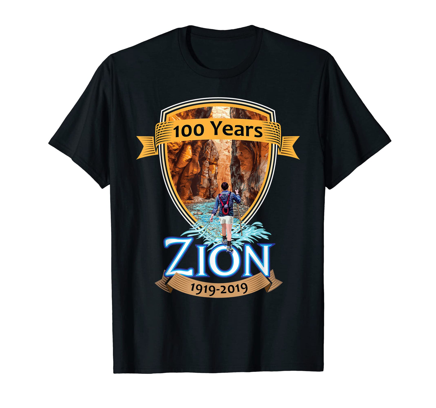 Zion National Park 100 Years Souvenir T-Shirt - Minimalist Print Unisex - T-Shirt, Sweatshirt, Hoodie
